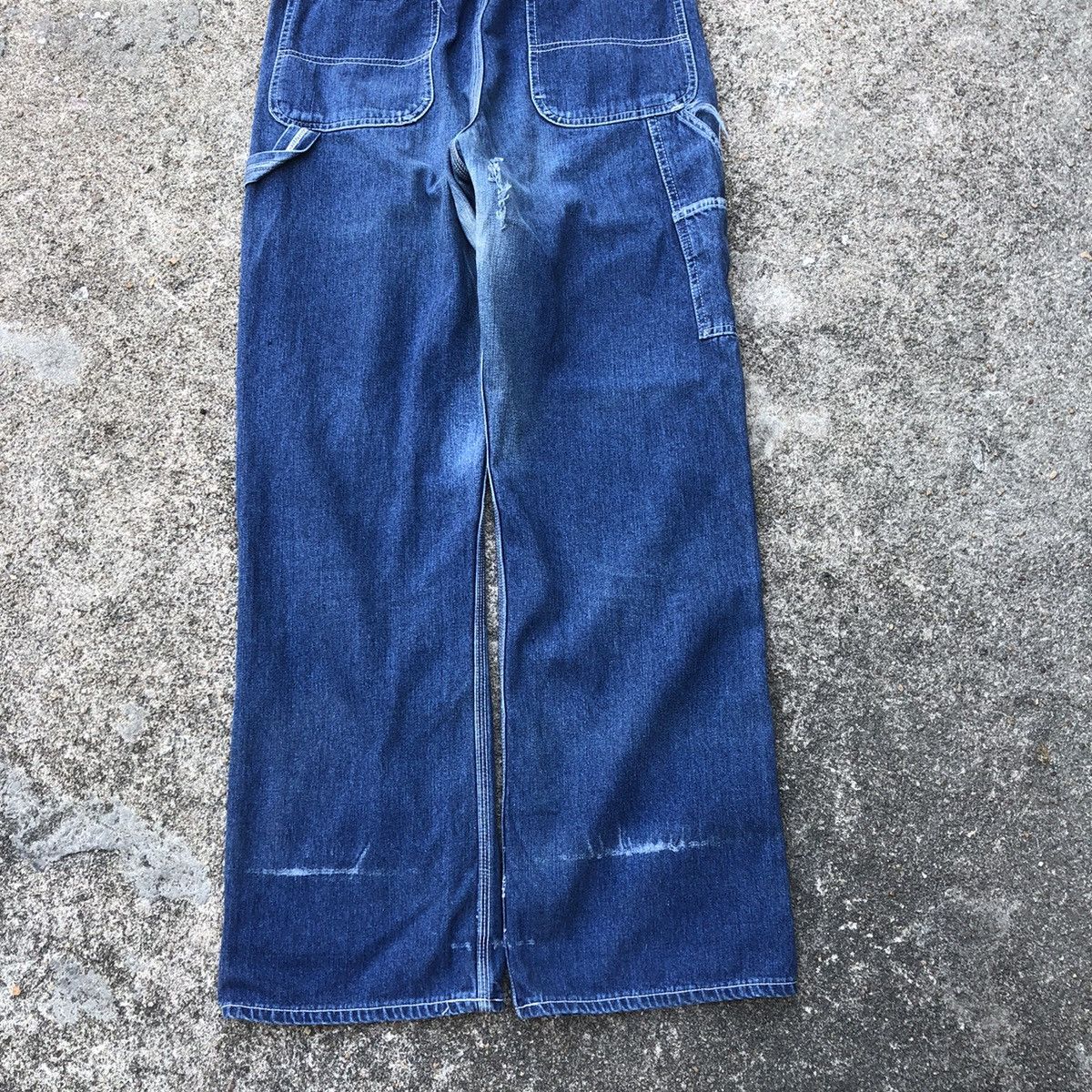 Big John 🔥Rare🔥Vintage Big John Workers Rips Bushpants Denim Overall Size US 30 / EU 46 - 8 Thumbnail