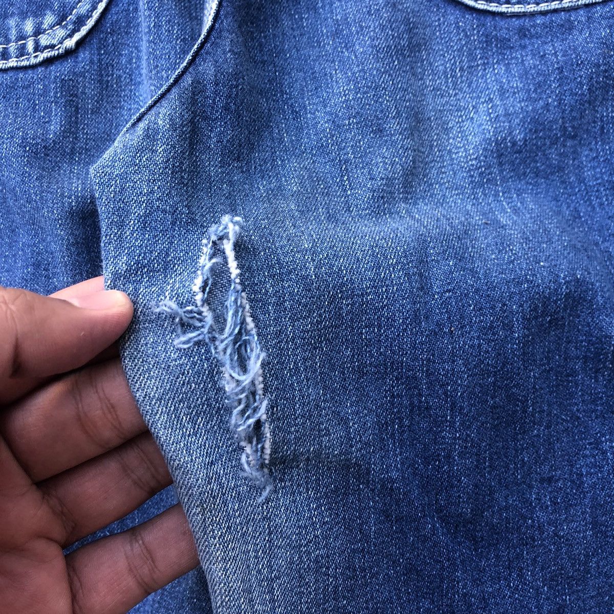 Big John 🔥Rare🔥Vintage Big John Workers Rips Bushpants Denim Overall Size US 30 / EU 46 - 13 Thumbnail