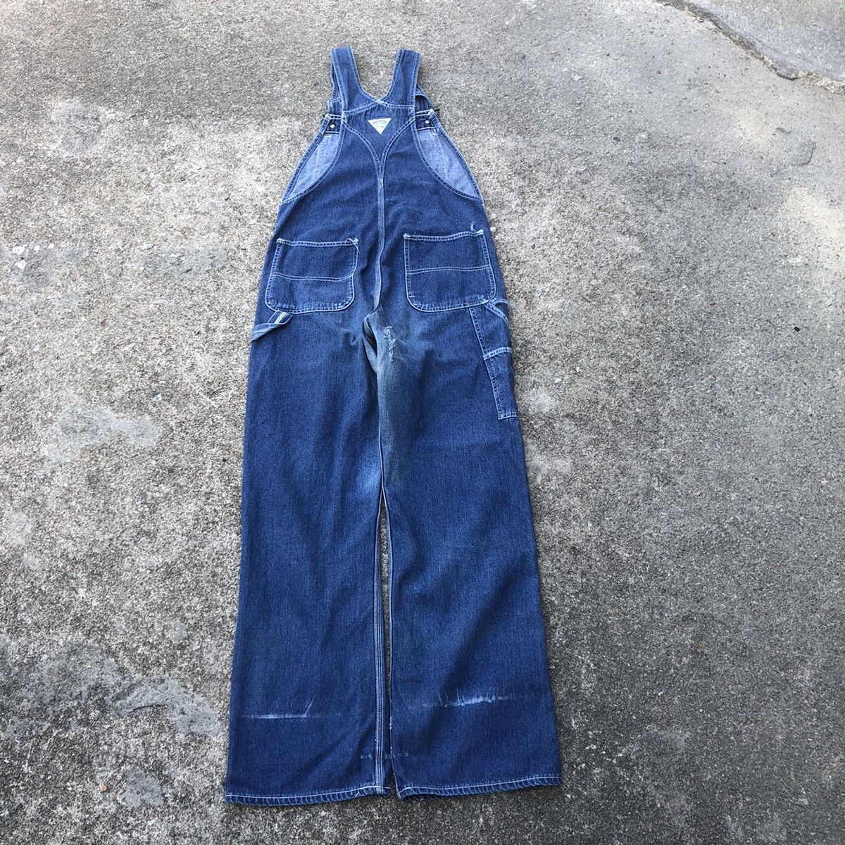 Big John 🔥Rare🔥Vintage Big John Workers Rips Bushpants Denim Overall Size US 30 / EU 46 - 5 Thumbnail