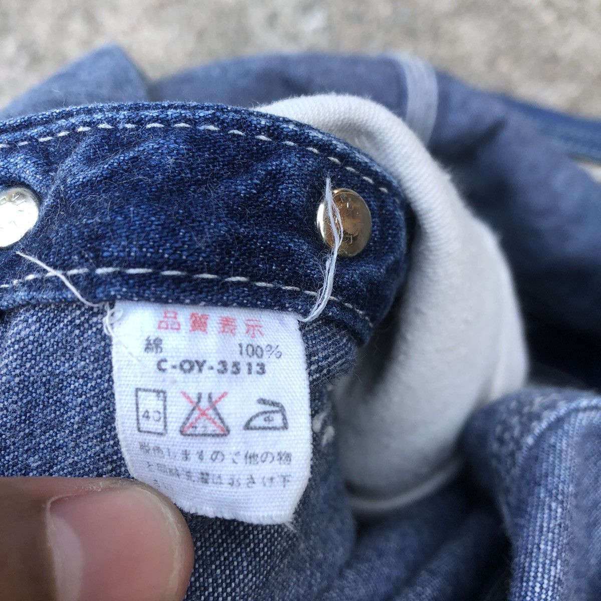 Big John 🔥Rare🔥Vintage Big John Workers Rips Bushpants Denim Overall Size US 30 / EU 46 - 18 Thumbnail