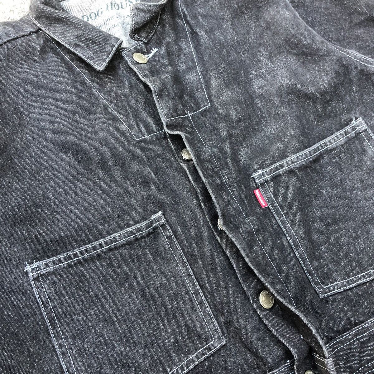 Japanese Brand 🔥Rare🔥Vintage Doghouse Distress Rips Workers Denim Overall Size US 36 / EU 52 - 15 Thumbnail