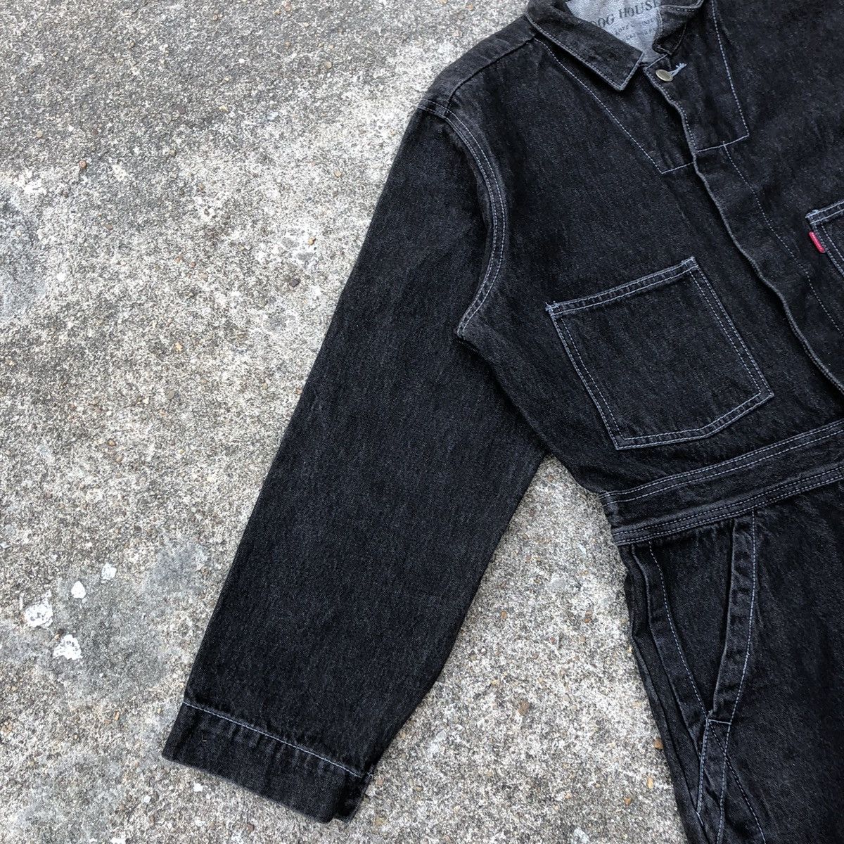 Japanese Brand 🔥Rare🔥Vintage Doghouse Distress Rips Workers Denim Overall Size US 36 / EU 52 - 11 Thumbnail