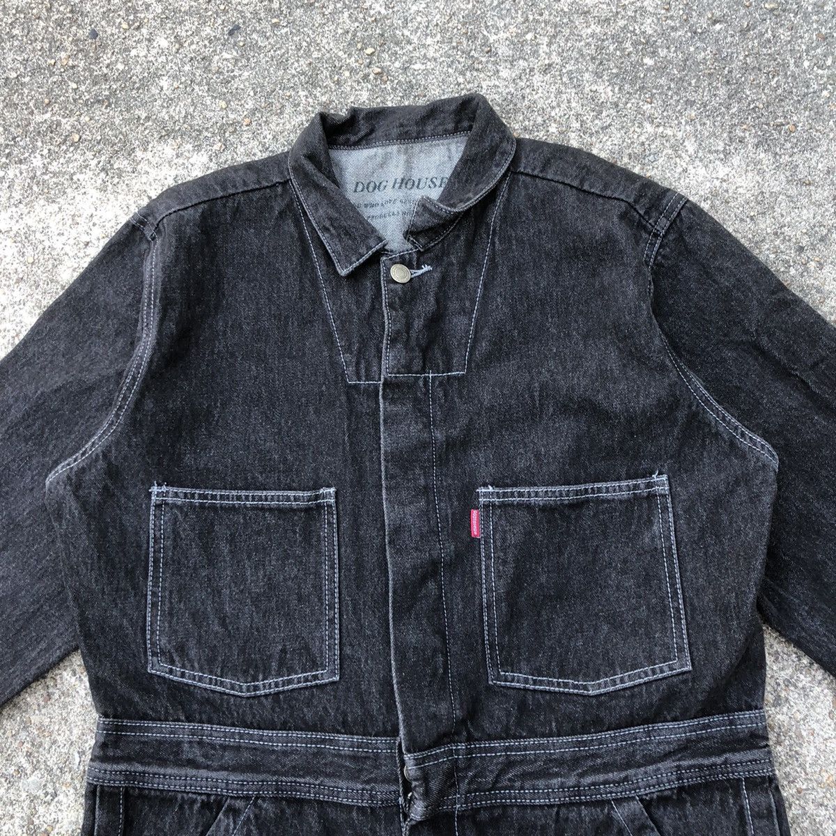 Japanese Brand 🔥Rare🔥Vintage Doghouse Distress Rips Workers Denim Overall Size US 36 / EU 52 - 2 Thumbnail
