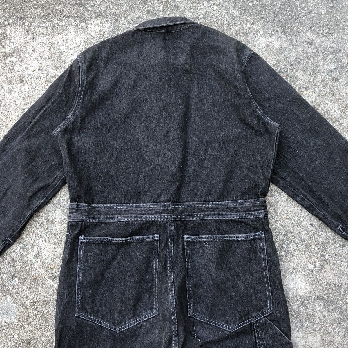 Japanese Brand 🔥Rare🔥Vintage Doghouse Distress Rips Workers Denim Overall Size US 36 / EU 52 - 6 Thumbnail