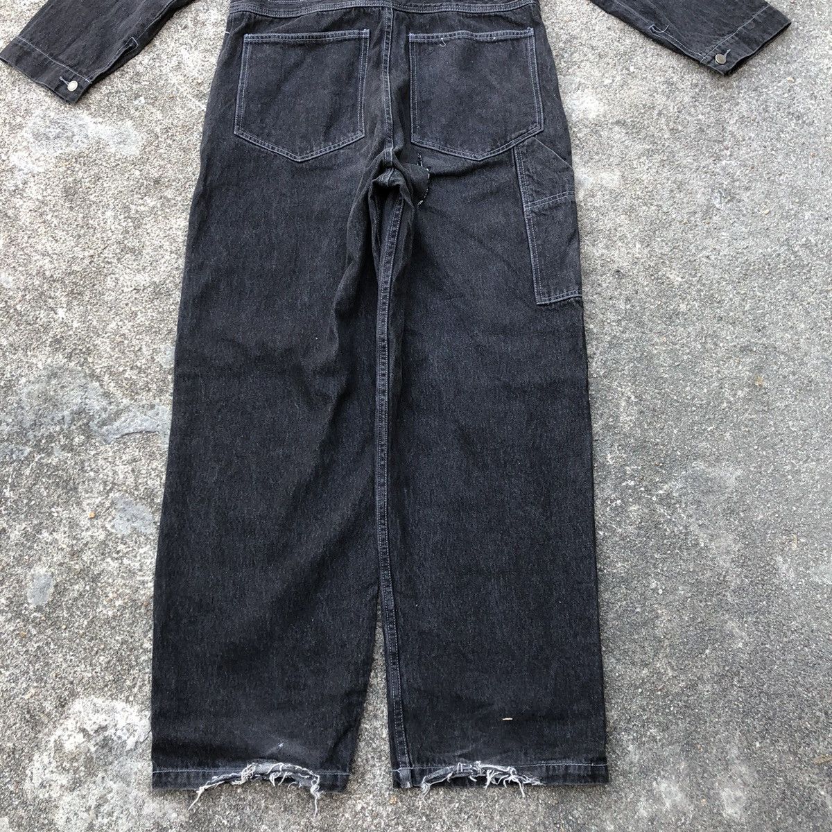 Japanese Brand 🔥Rare🔥Vintage Doghouse Distress Rips Workers Denim Overall Size US 36 / EU 52 - 7 Thumbnail