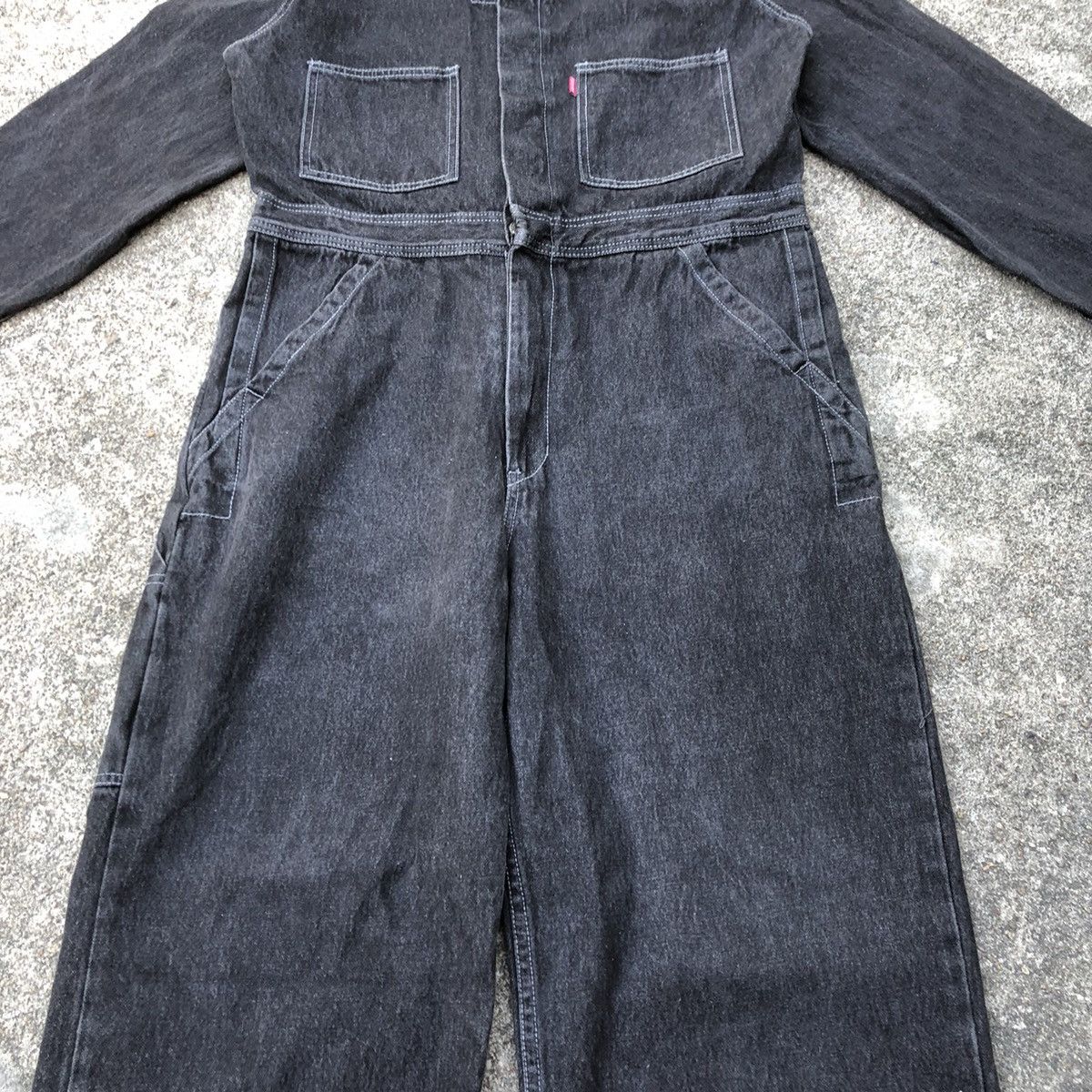 Japanese Brand 🔥Rare🔥Vintage Doghouse Distress Rips Workers Denim Overall Size US 36 / EU 52 - 3 Thumbnail