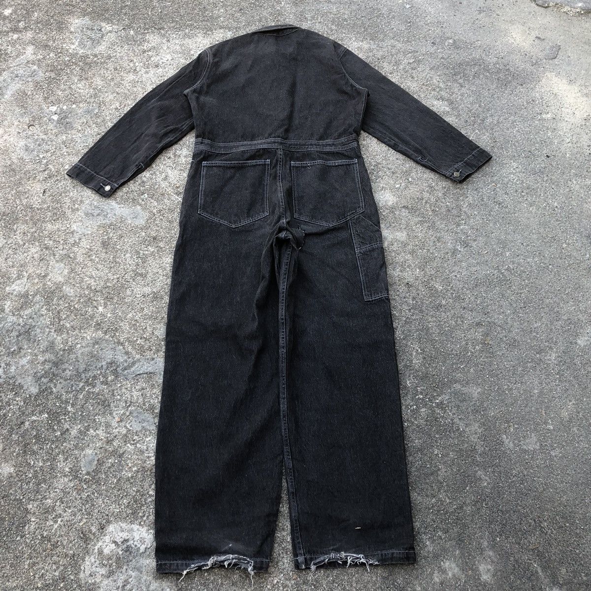 Japanese Brand 🔥Rare🔥Vintage Doghouse Distress Rips Workers Denim Overall Size US 36 / EU 52 - 5 Thumbnail
