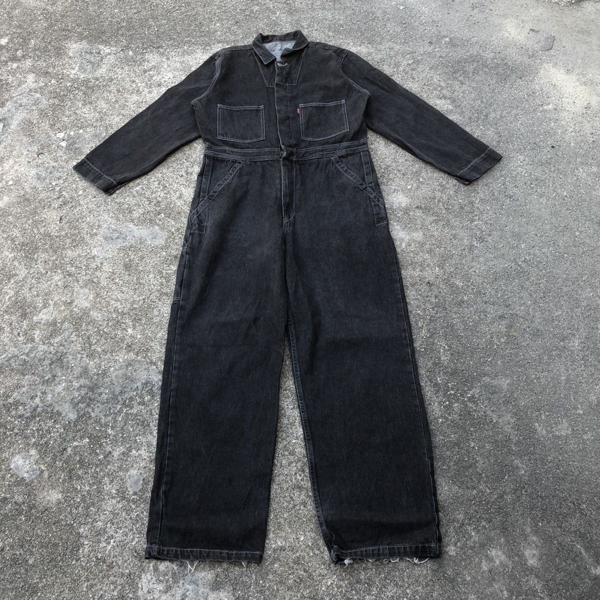 🔥Rare🔥Vintage Doghouse Distress Rips Workers Denim Overall