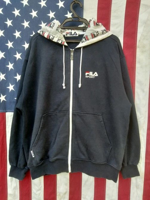 Fila × Sports Specialties VINTAGE FILA BIG PRINT BACKHIT SWEATSHIRTHOODIE Size US L / EU 52-54 / 3 - 4 Thumbnail