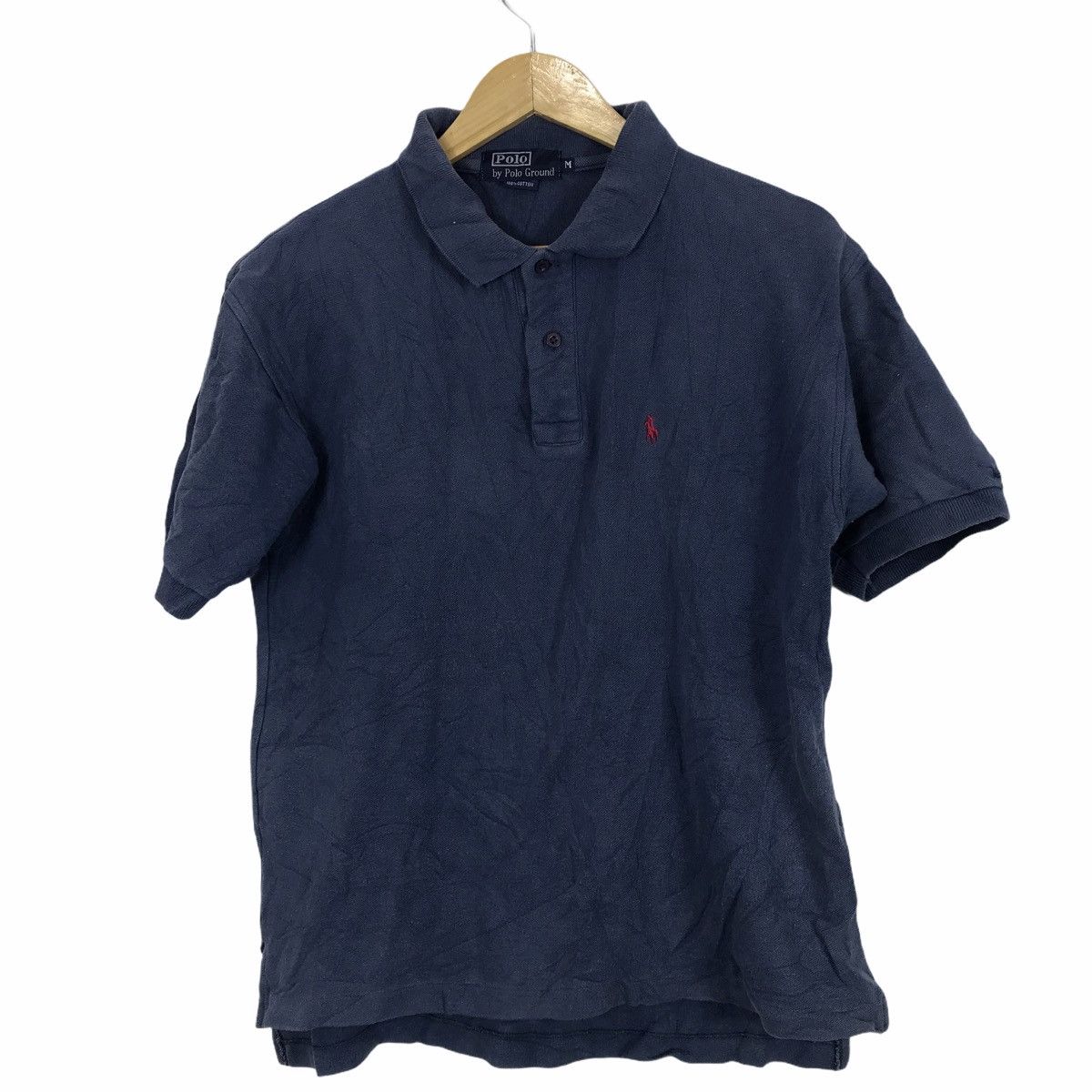 Vintage POLO By Polo Ground Small Pony Blue Tee Shirt Golf