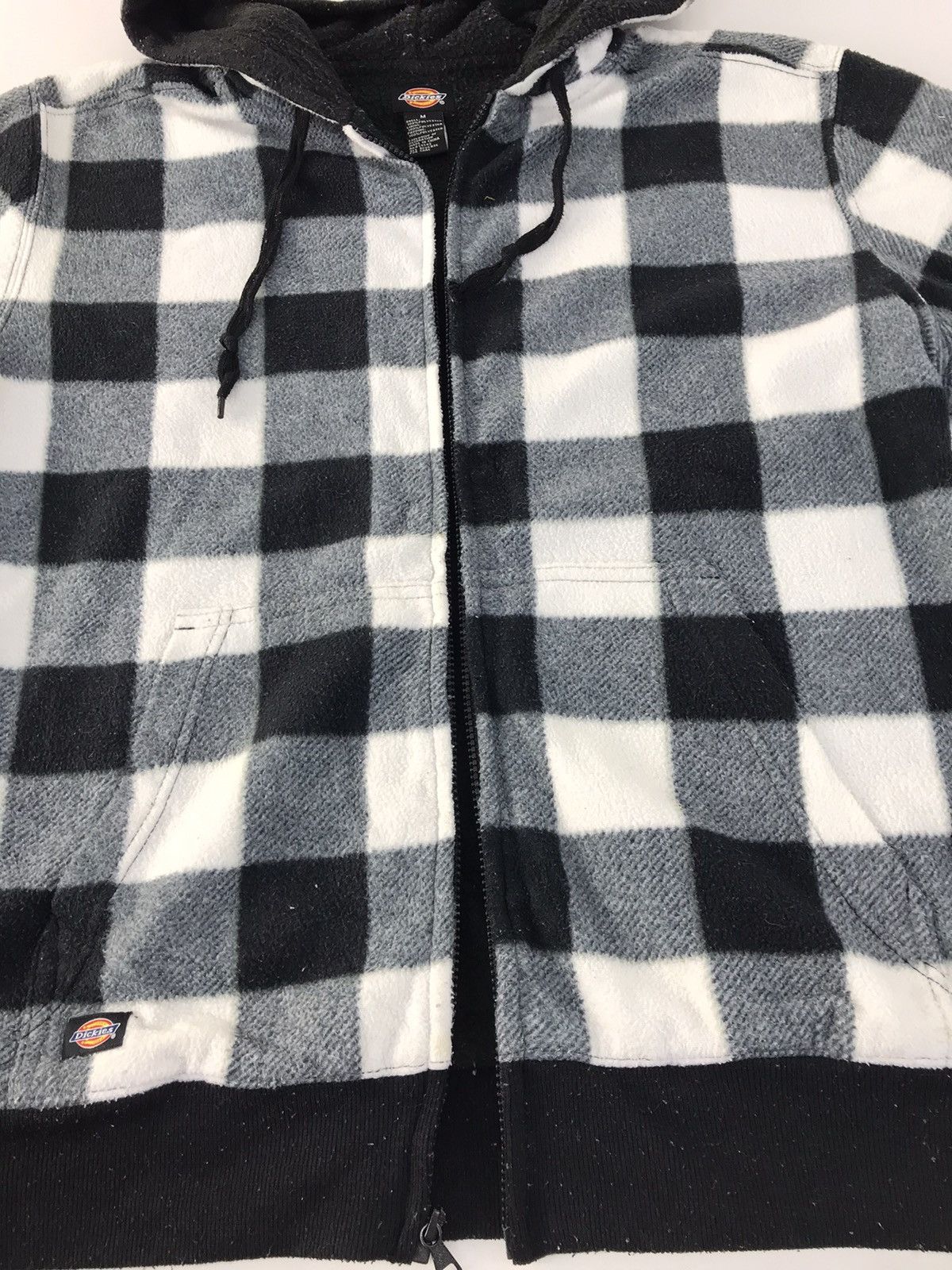 Dickies × Vintage Dickies Fluffy Fleece Hoodies Wool Sherpa Inner Check Design Size US L / EU 52-54 / 3 - 3 Thumbnail
