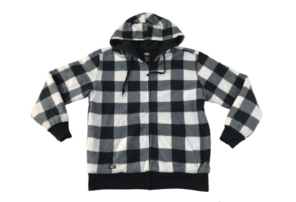 Dickies × Vintage Dickies Fluffy Fleece Hoodies Wool Sherpa Inner Check Design Size US L / EU 52-54 / 3 - 1 Thumbnail