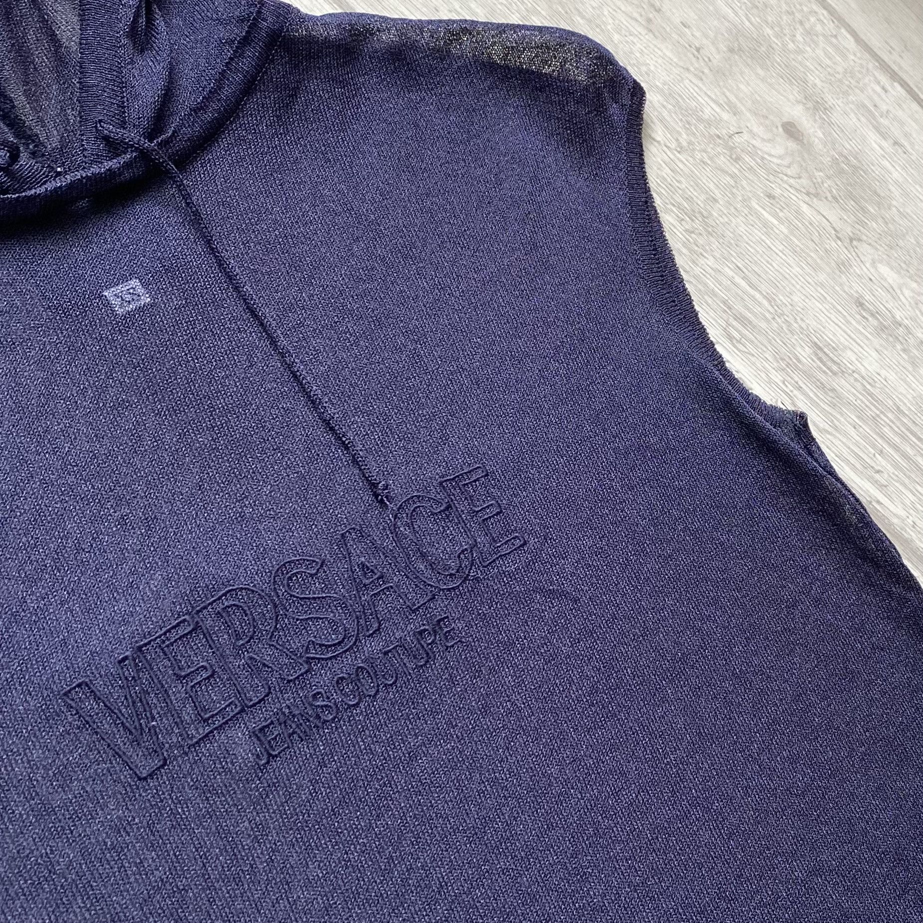 Versace 💎90s Vintage Y2K Versace Jeans Couture big Logo Tank Top Size XS / US 0-2 / IT 36-38 - 7 Thumbnail