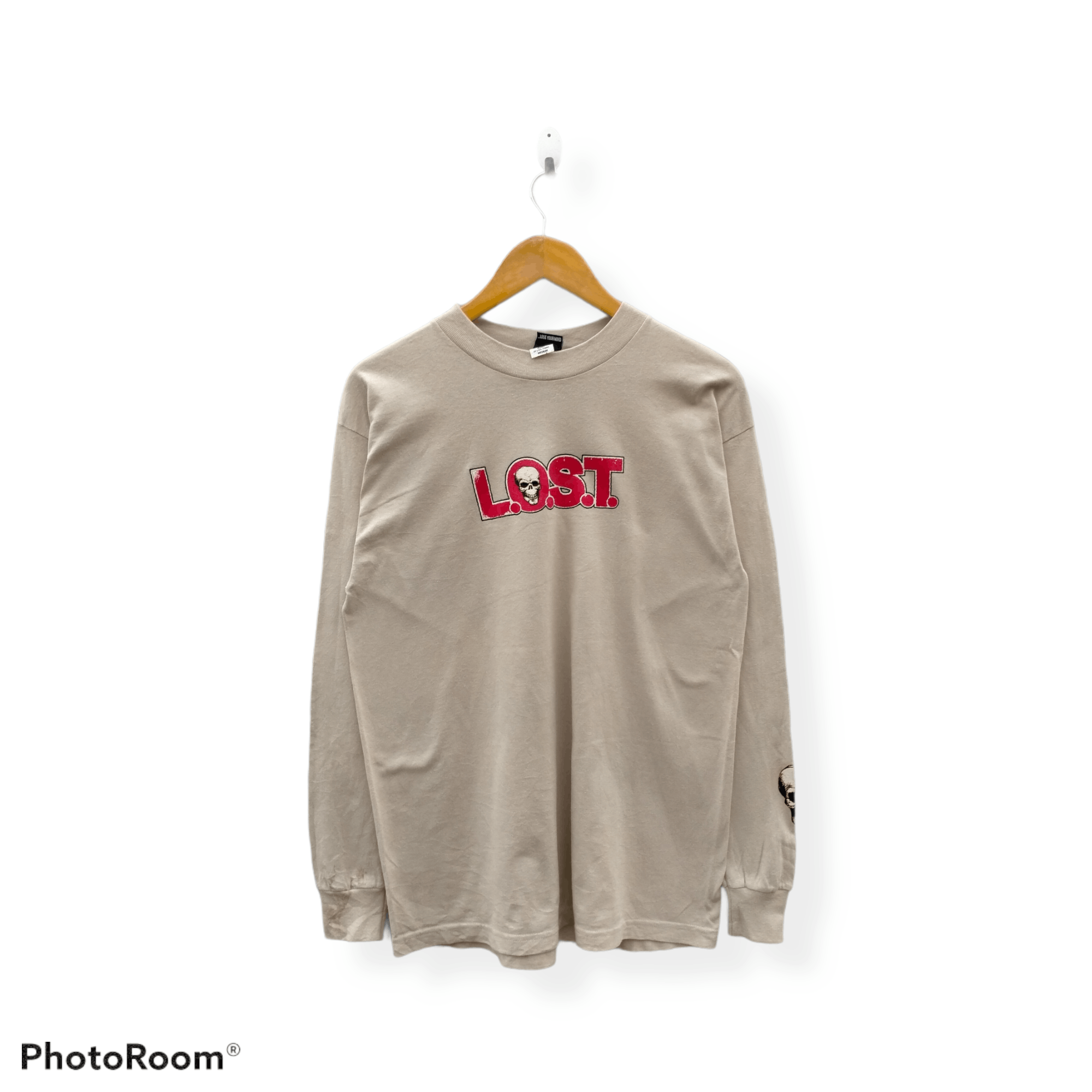 image of Steals Vintage Lost Enterprises Skateboard Tee in Cream, Men's (Size Medium)