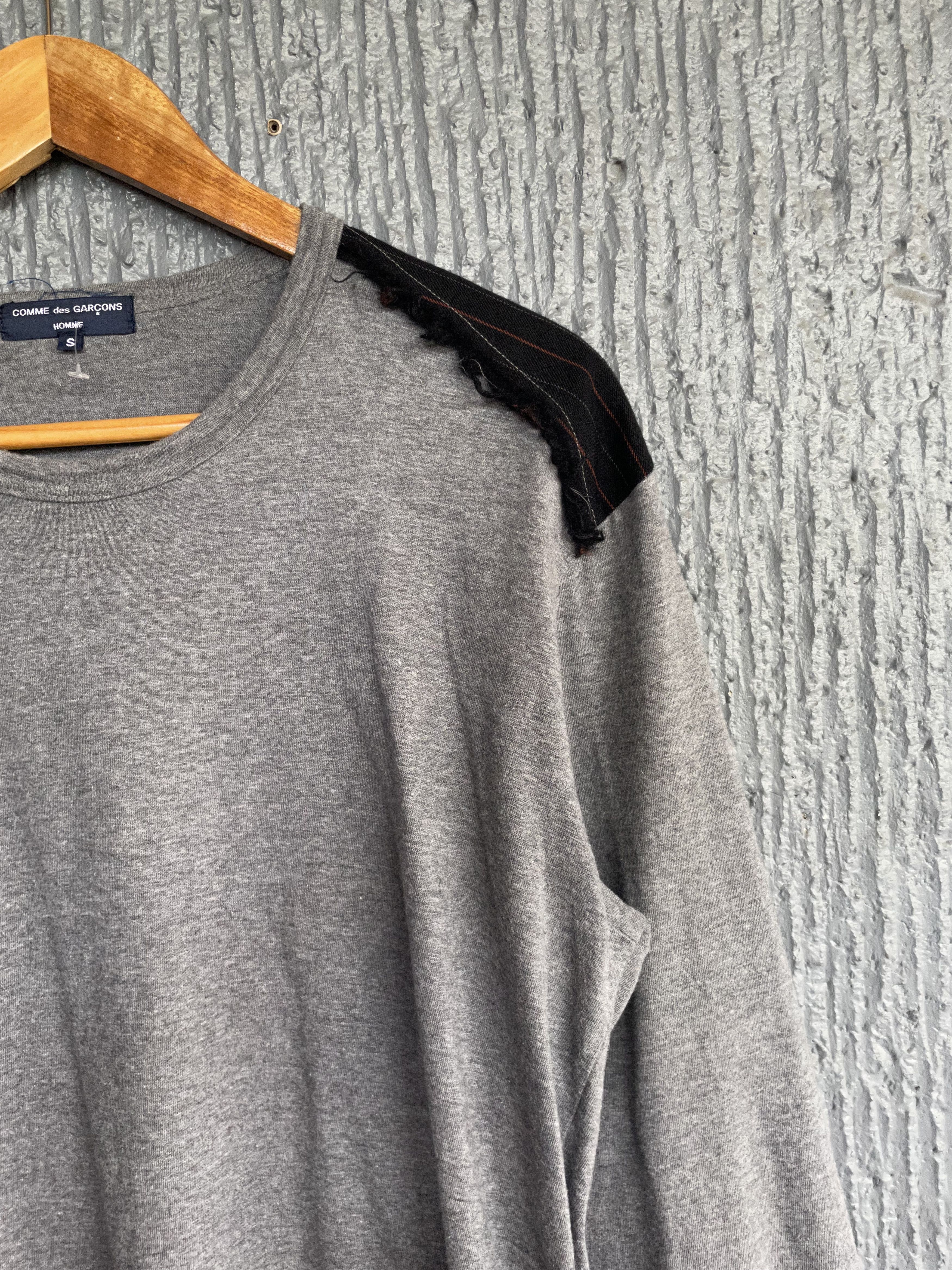 Comme des Garcons Homme CDG Shoulder Patch Striped LS SHIRT Size US S / EU 44-46 / 1 - 4 Thumbnail