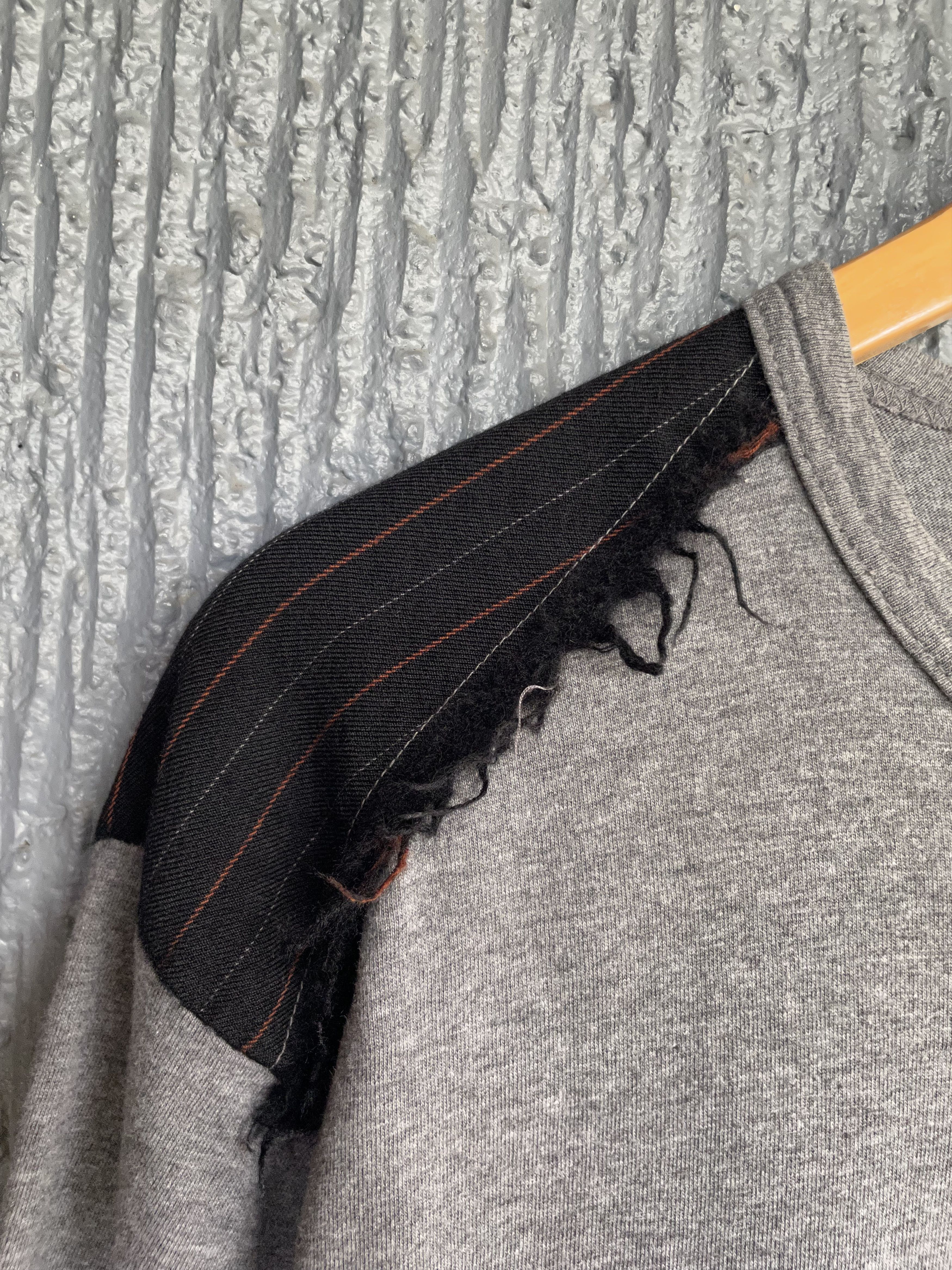 Comme des Garcons Homme CDG Shoulder Patch Striped LS SHIRT Size US S / EU 44-46 / 1 - 5 Thumbnail