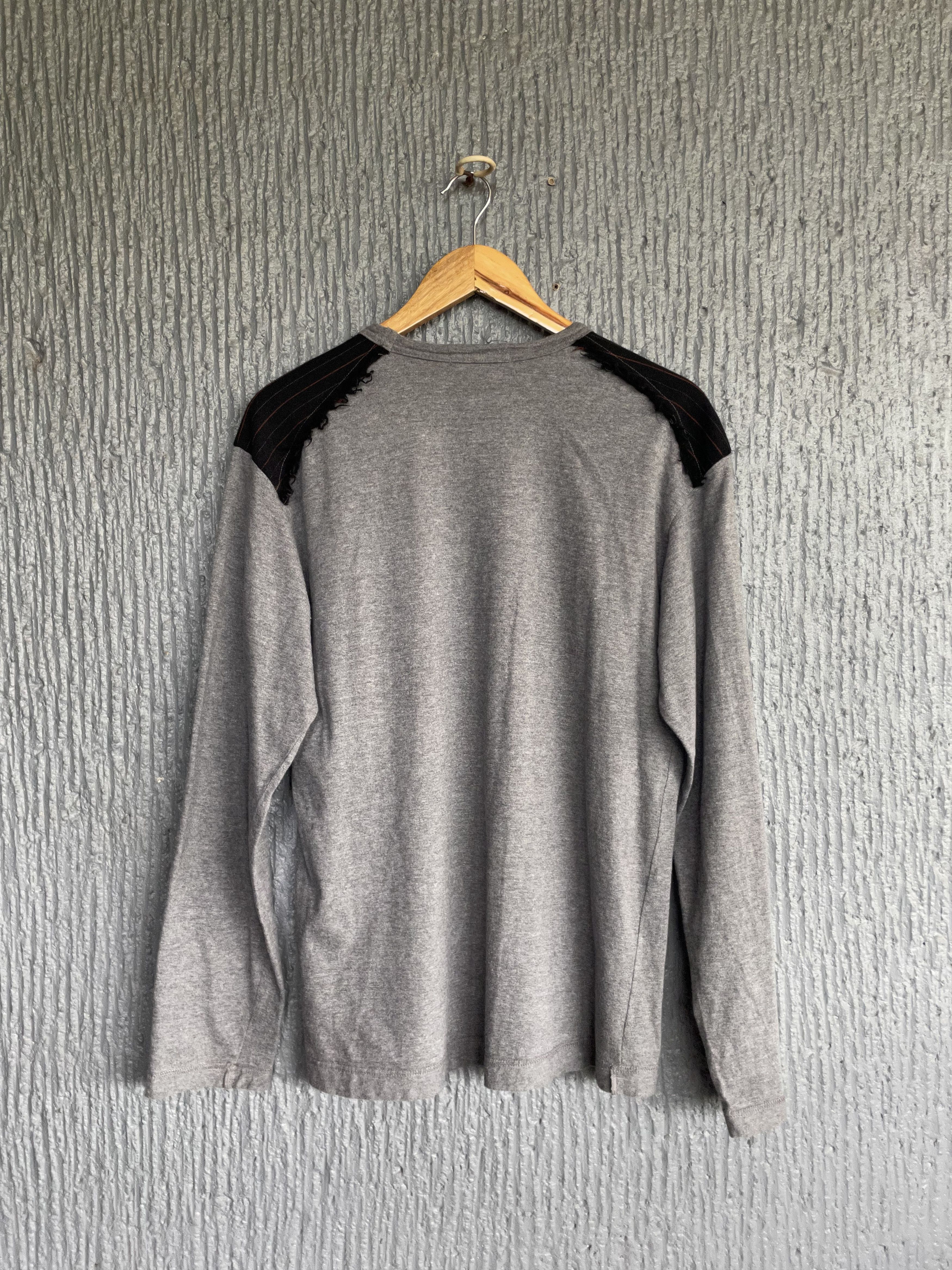 Comme des Garcons Homme CDG Shoulder Patch Striped LS SHIRT Size US S / EU 44-46 / 1 - 7 Thumbnail