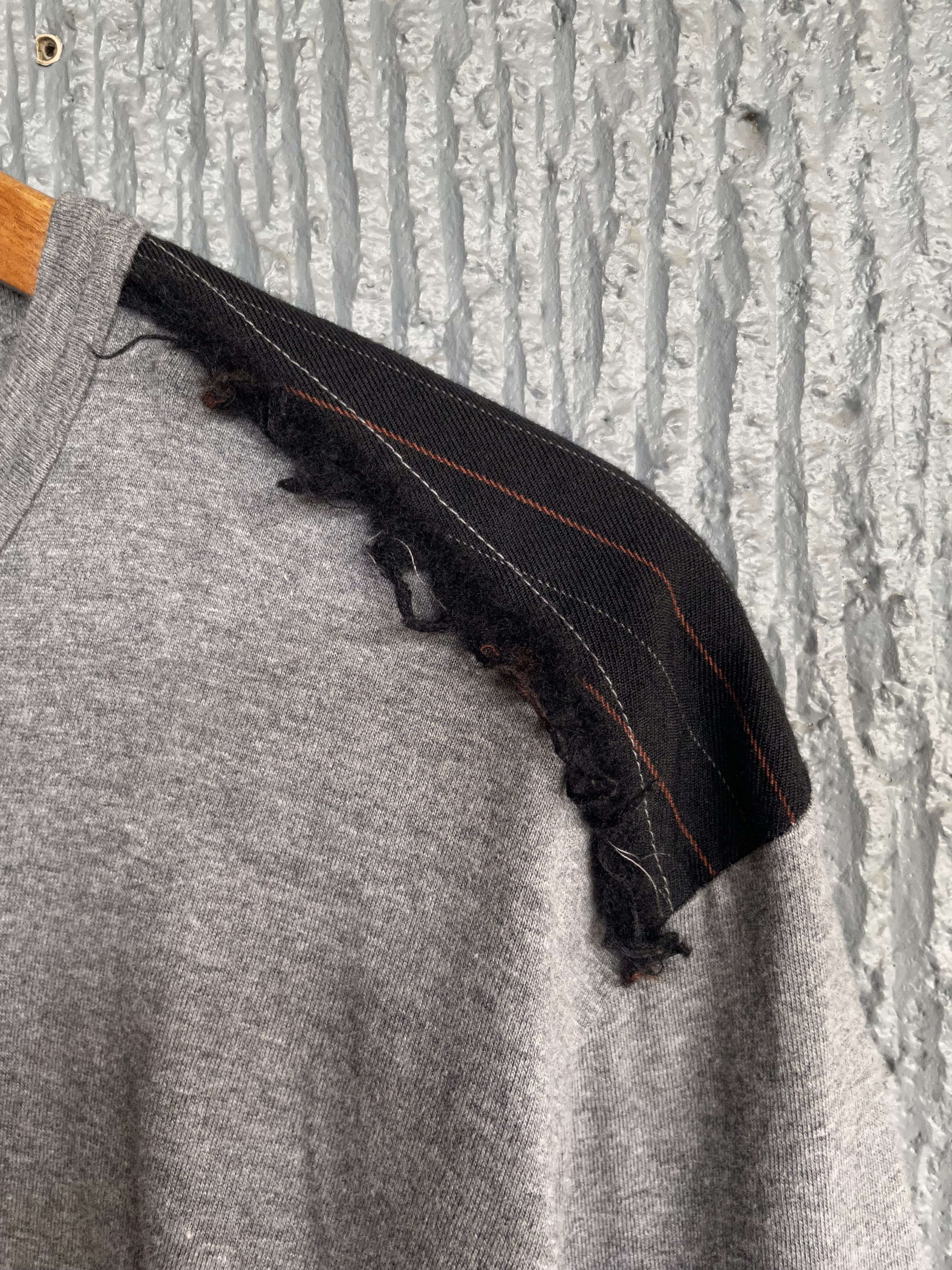 Comme des Garcons Homme CDG Shoulder Patch Striped LS SHIRT Size US S / EU 44-46 / 1 - 6 Thumbnail