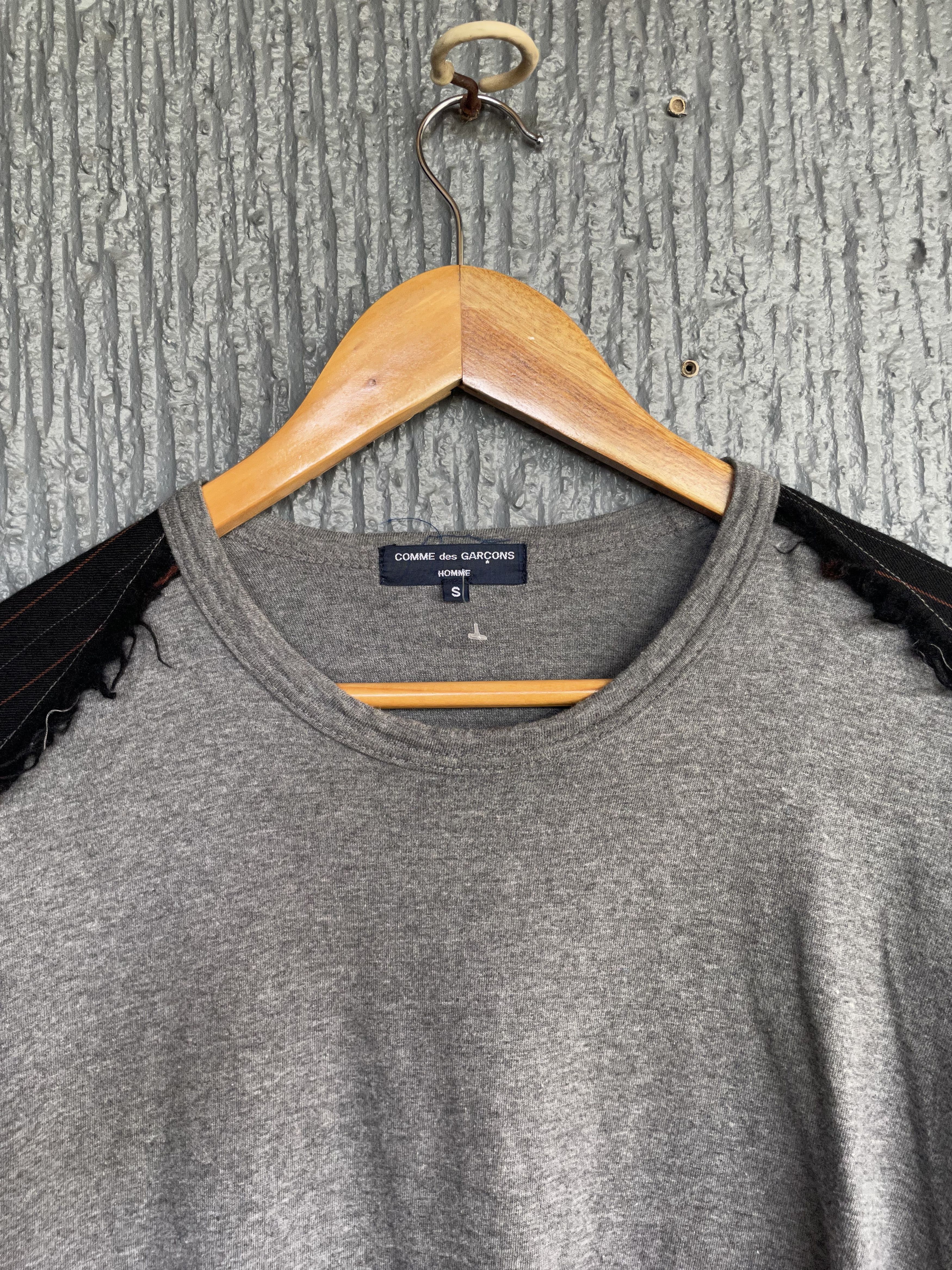 Comme des Garcons Homme CDG Shoulder Patch Striped LS SHIRT Size US S / EU 44-46 / 1 - 2 Thumbnail