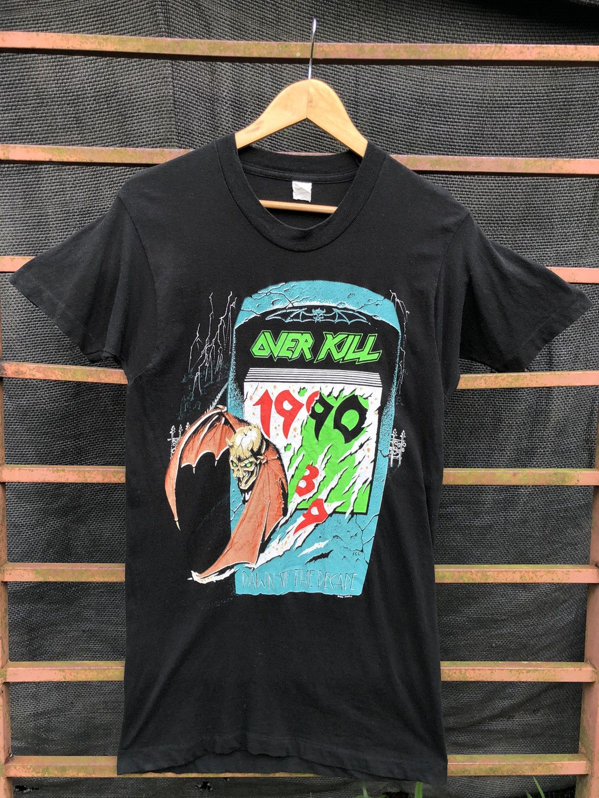 Vintage Vintage 90s OVER KILL Dawn Of The Decade Size US S / EU 44-46 / 1 - 1 Thumbnail