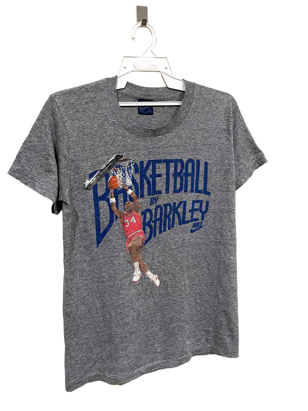 Nike Very Rare🔥 Nike 80s Charles Barkley Dunk Rayon Tee Size US M / EU 48-50 / 2 - 2 Thumbnail