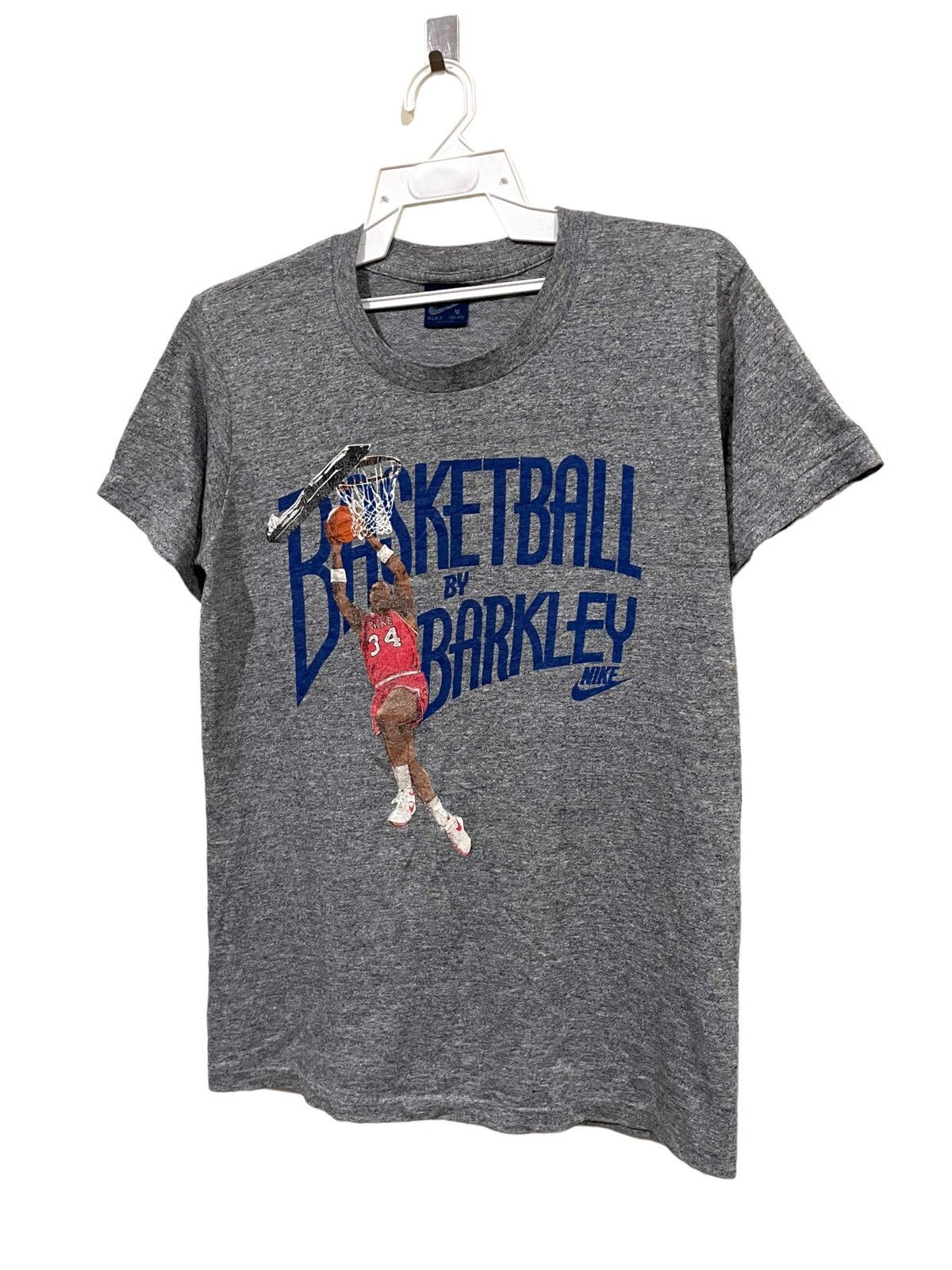 Nike Very Rare🔥 Nike 80s Charles Barkley Dunk Rayon Tee Size US M / EU 48-50 / 2 - 3 Thumbnail