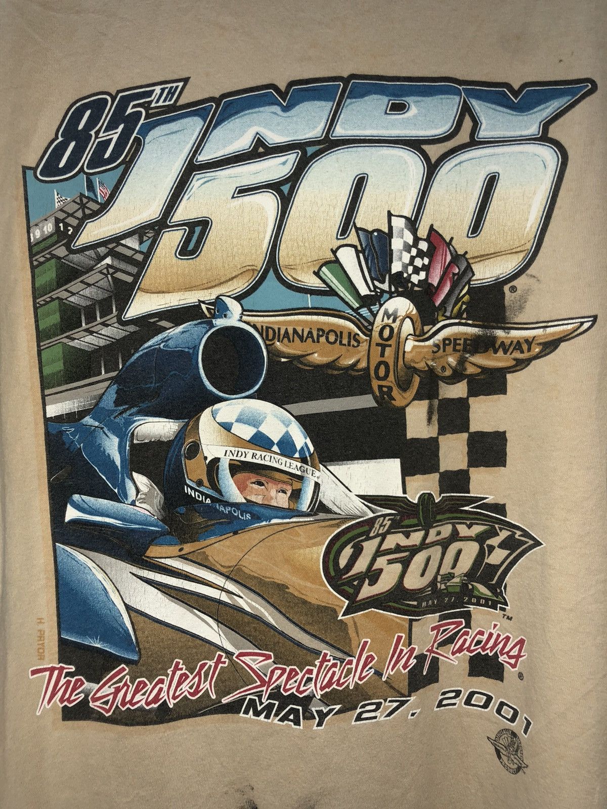 Gildan × Vintage Vintage 2001 85th INDY 500 Indianapolis Motor Speedway Size US XL / EU 56 / 4 - 3 Thumbnail