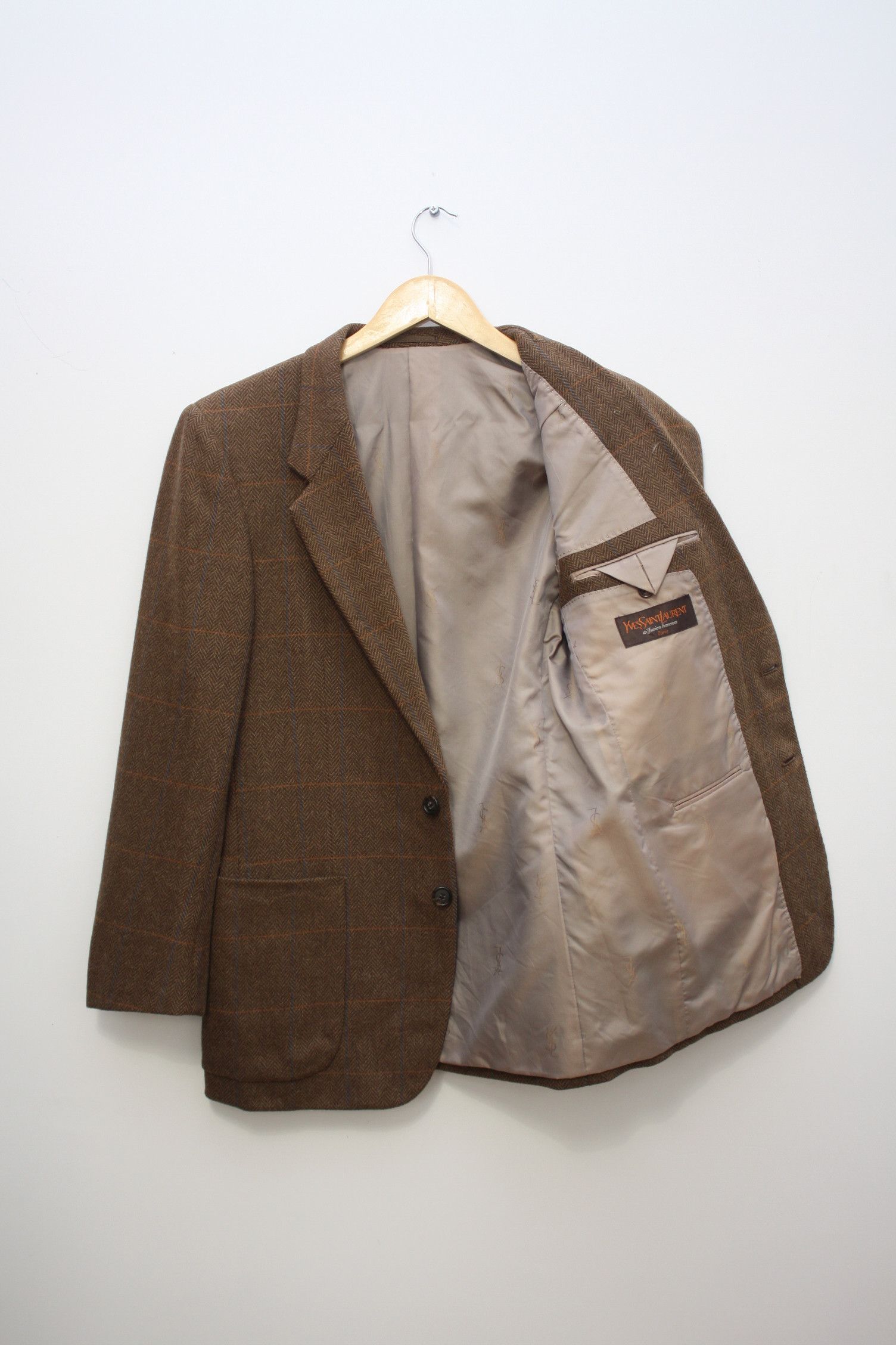 Yves Saint Laurent Yves Saint Laurent Brown Wool Blazer Jacket VTG Size US L / EU 52-54 / 3 - 1 Thumbnail