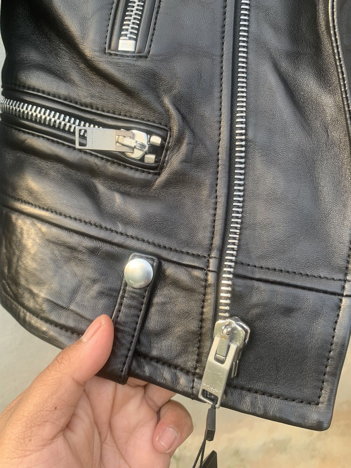Saint Laurent Paris FW17 Saint Laurent Paris Leather Biker Jacket Sz38 Size S / US 4 / IT 40 - 12 Thumbnail