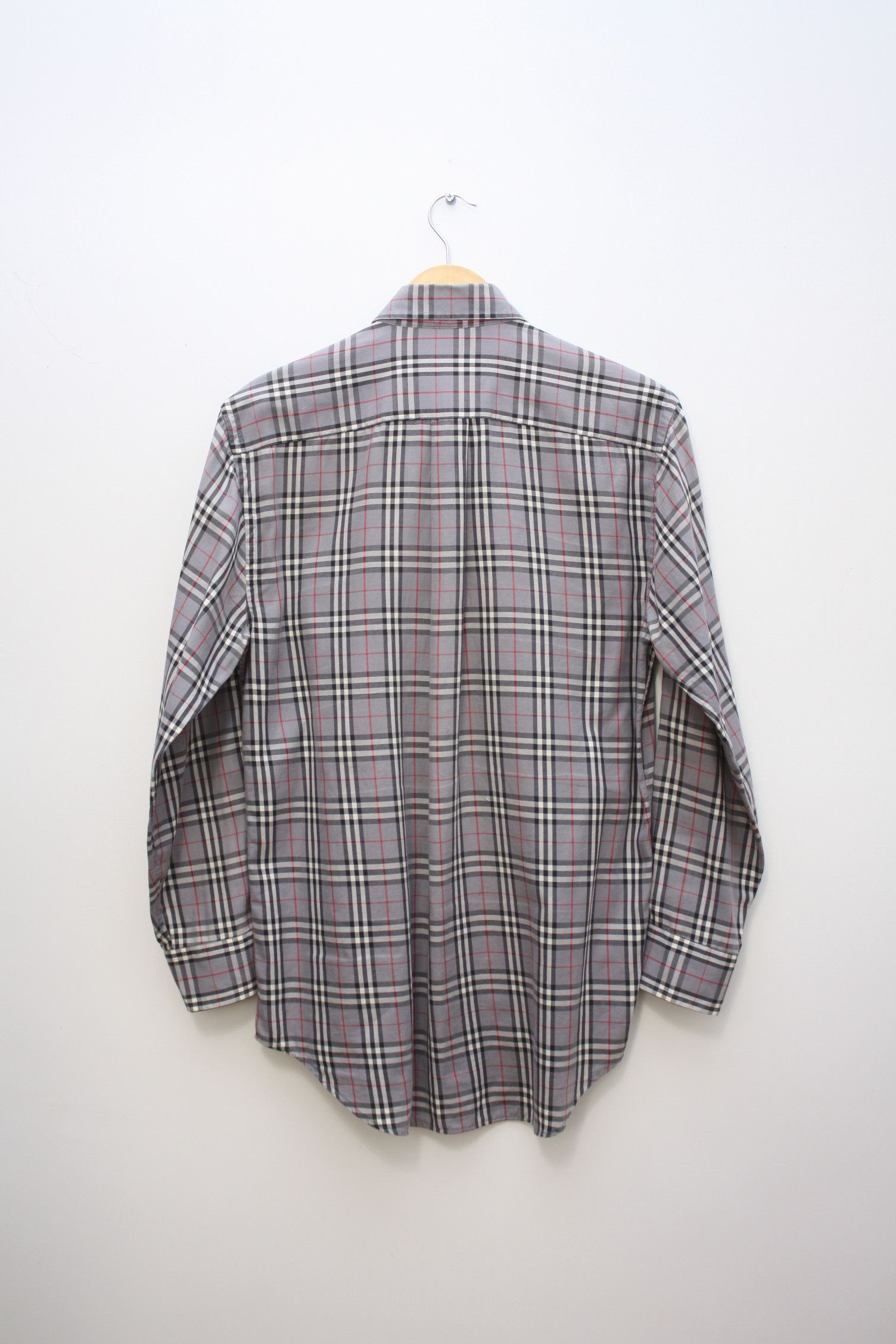 Burberry Burberry's Grey Checkered L/S Shirt Small Men's Size US S / EU 44-46 / 1 - 4 Thumbnail