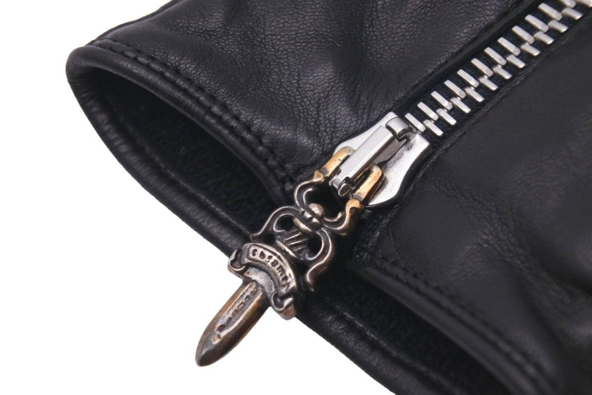 Chrome Hearts Chrome Hearts Dagger Zip Up Cashmere Leather Gloves Size ONE SIZE - 6 Thumbnail