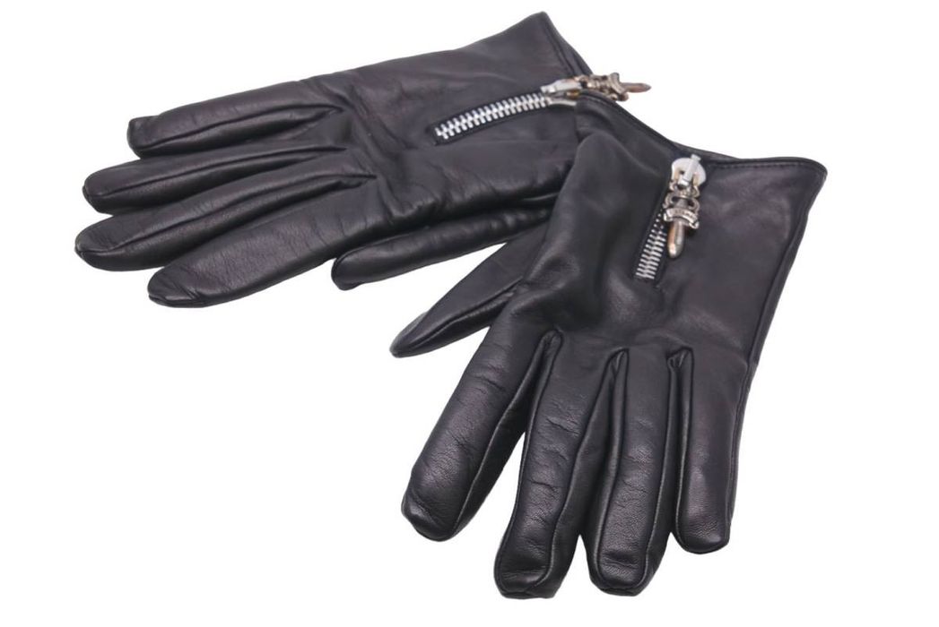 Chrome Hearts Chrome Hearts CROSS PATCH LEATHER Black Gloves, Grailed