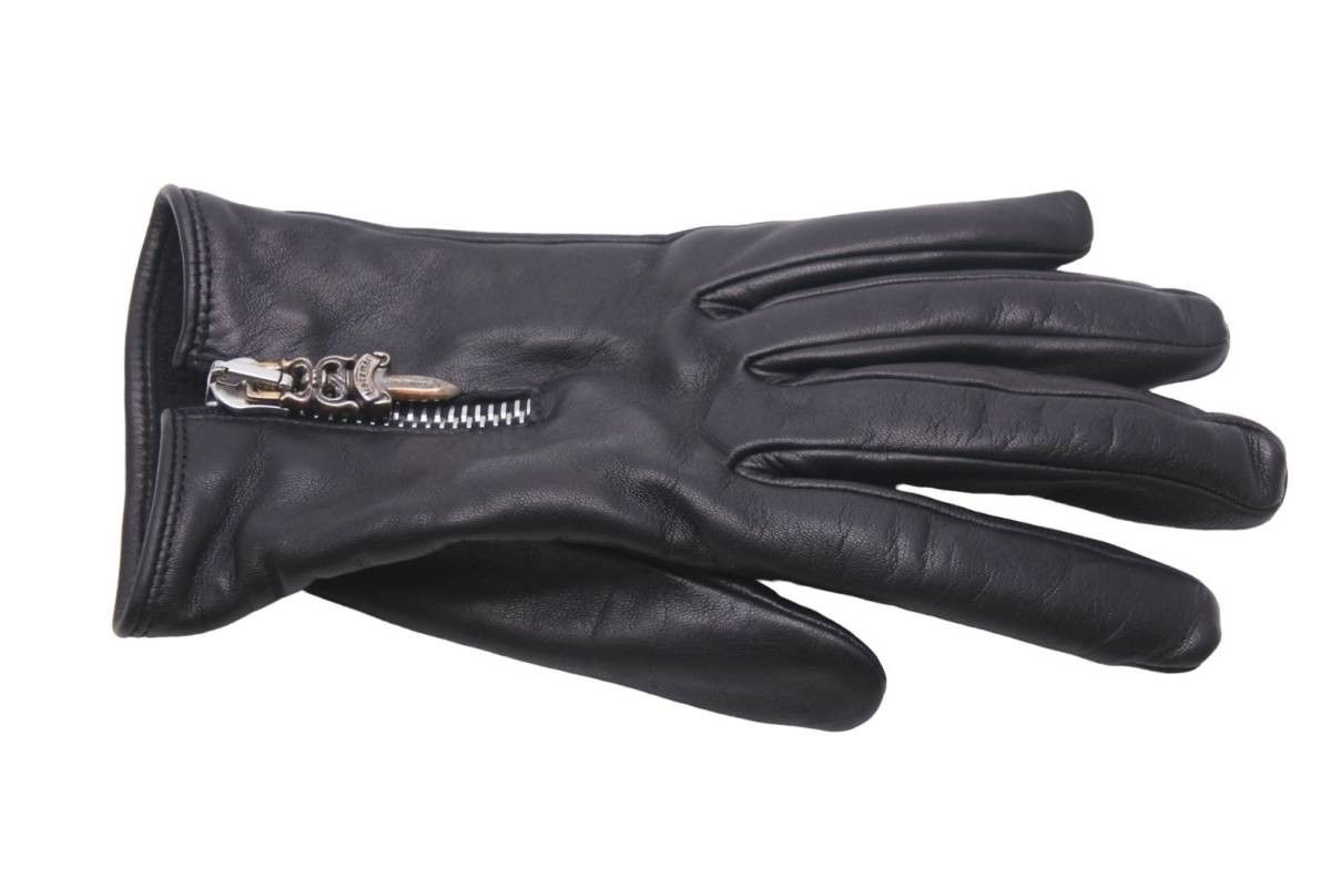 Chrome Hearts Chrome Hearts Dagger Zip Up Cashmere Leather Gloves Size ONE SIZE - 4 Thumbnail