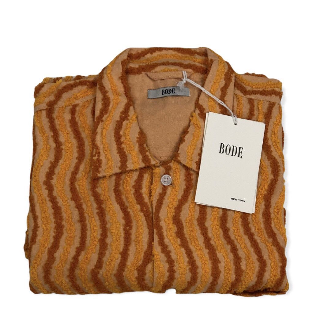 Bode S/s 21’ Wavy Chenille Shirt Size US M / EU 48-50 / 2 - 7 Thumbnail
