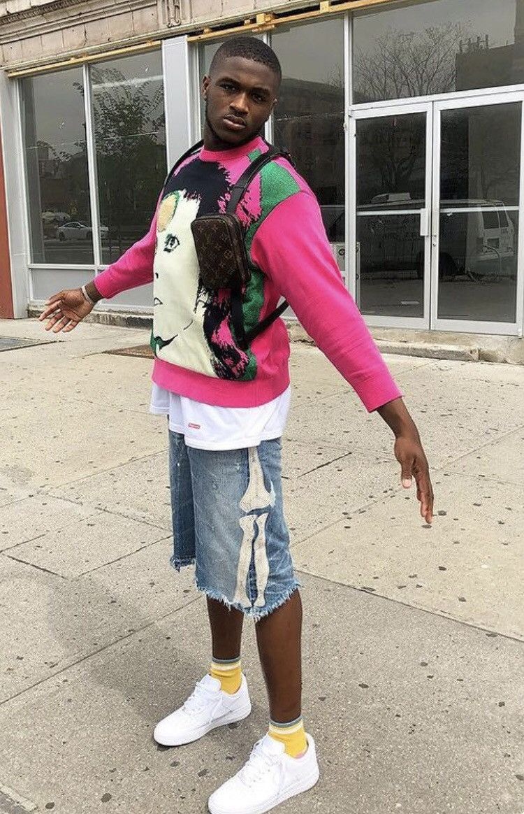 image of Undercover Bowie Pink Sweater, Men's (Size Medium)
