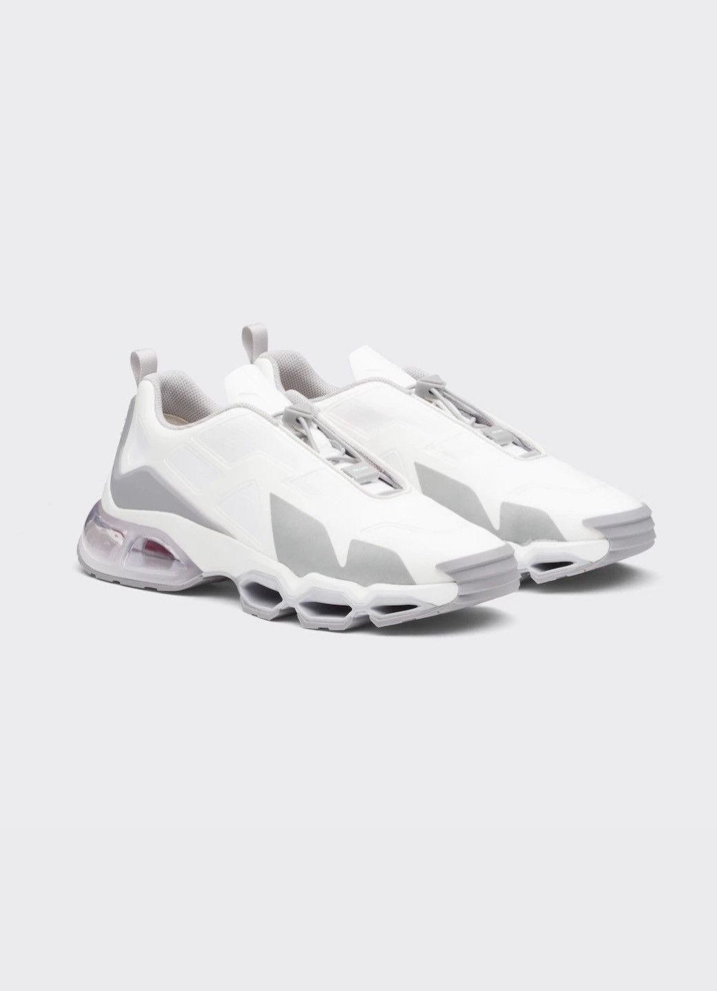 image of Prada Sport Collision Bounce Cross Sneakers in White, Men's (Size 12)