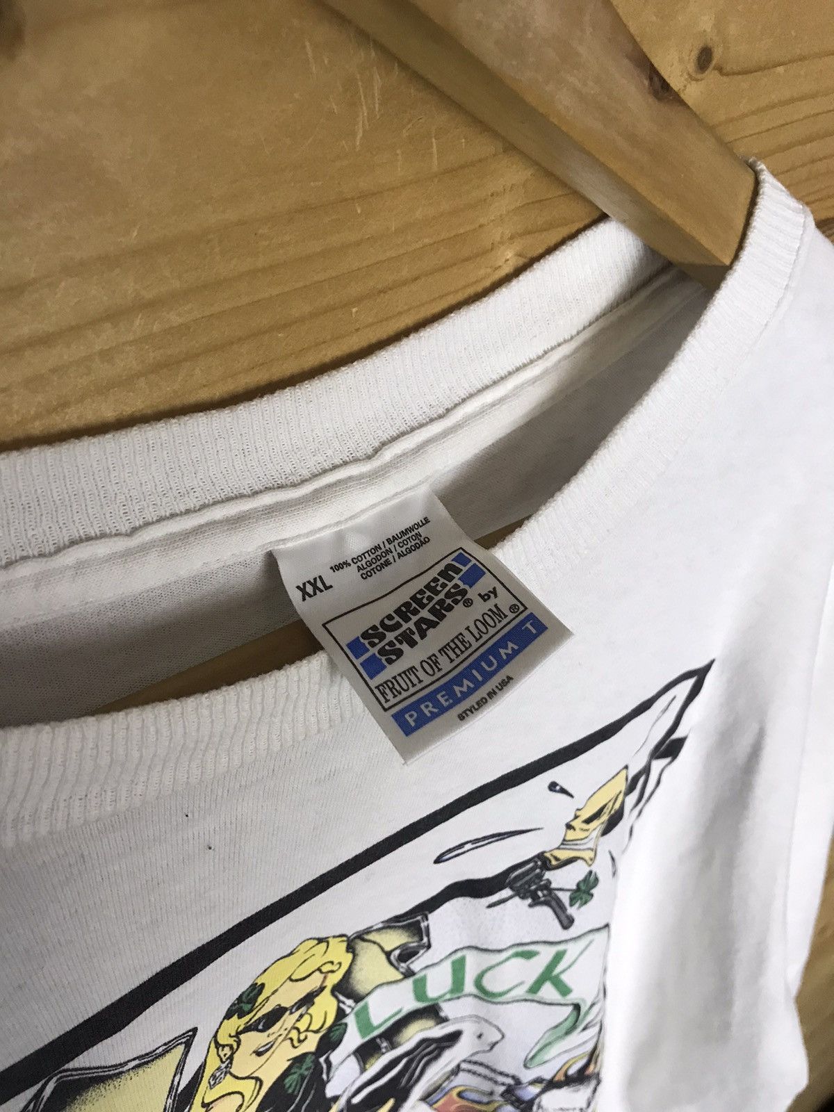 Vintage Vintage 90s Lady Luck single stitch t-shirt Size US XXL / EU 58 / 5 - 9 Thumbnail
