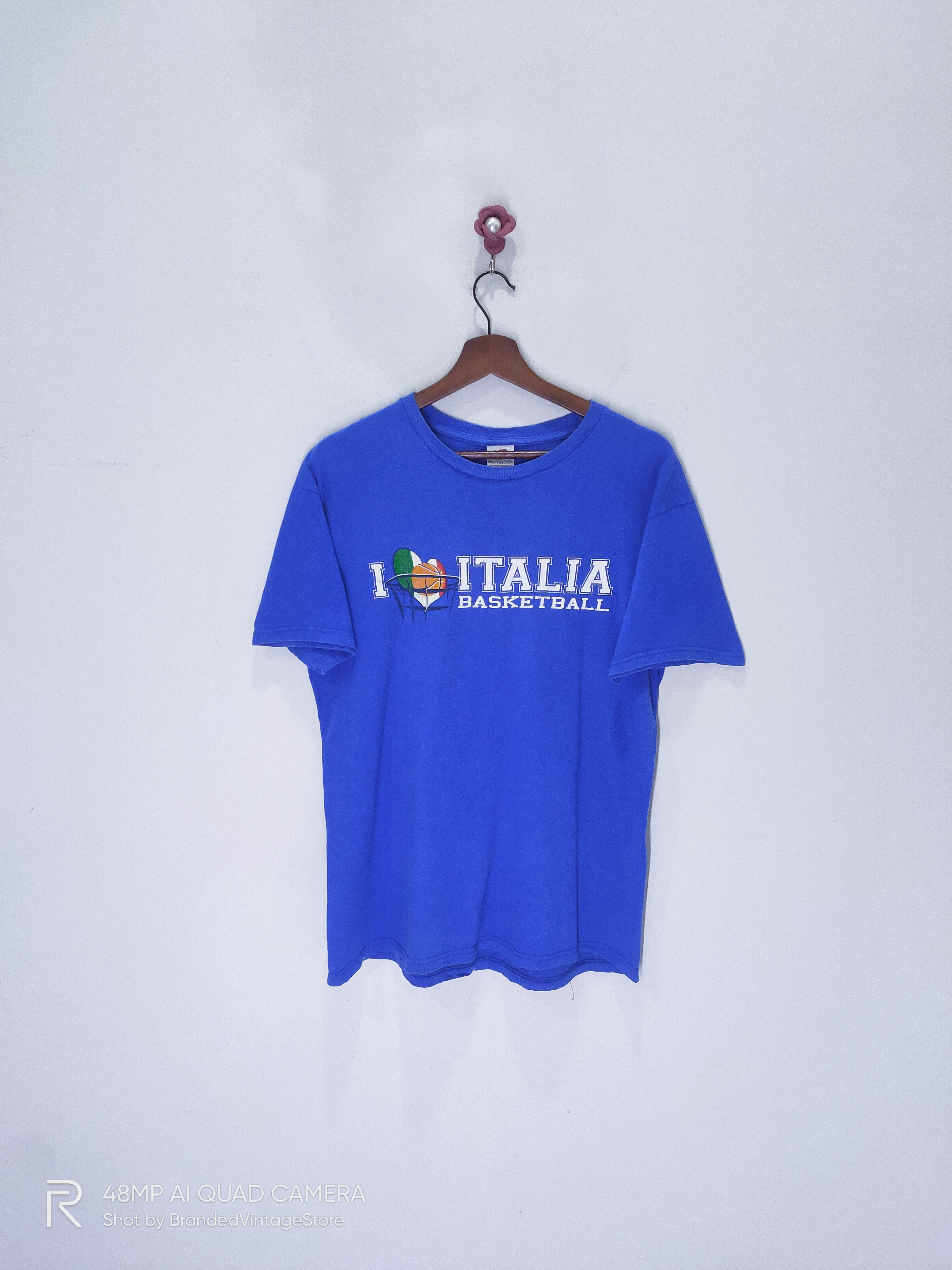 Fruit Of The Loom Vintage FRUIT OF THE LOOM I Love ITALI Basketball Sport Tee Size US M / EU 48-50 / 2 - 1 Thumbnail
