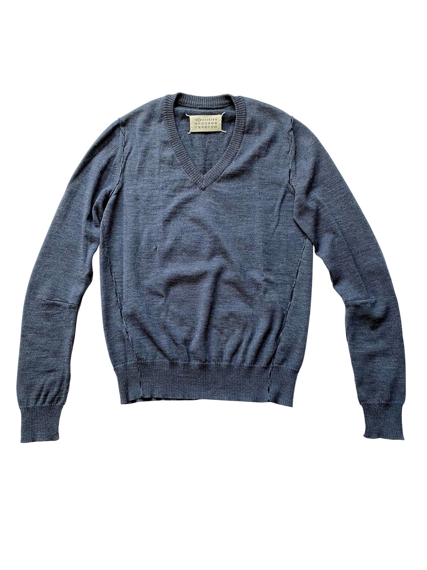 Maison Margiela ⚡️QUICK SALE⚡️2009 Maison Margiela Line 1 Blue Knit Sweater Size S / US 4 / IT 40 - 1 Thumbnail