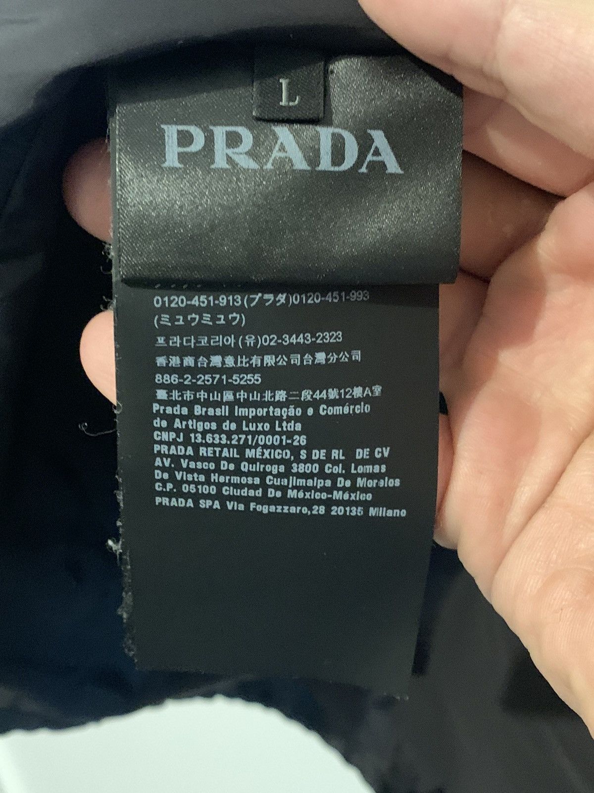 Prada Prada SS18 Classic Hooded Gabardine Windbreaker Black Size US L / EU 52-54 / 3 - 3 Thumbnail