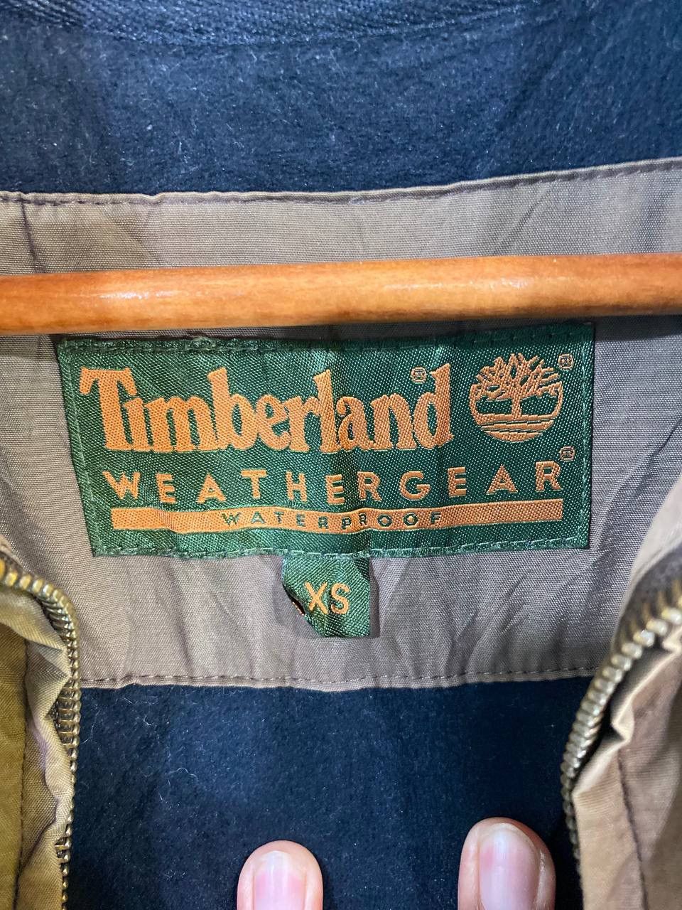 Timberland × Vintage Timberland Weather Gear waterproof Jacket Leather Collar Size US XS / EU 42 / 0 - 7 Thumbnail
