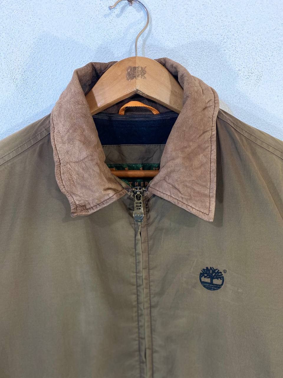 Timberland × Vintage Timberland Weather Gear waterproof Jacket Leather Collar Size US XS / EU 42 / 0 - 4 Thumbnail