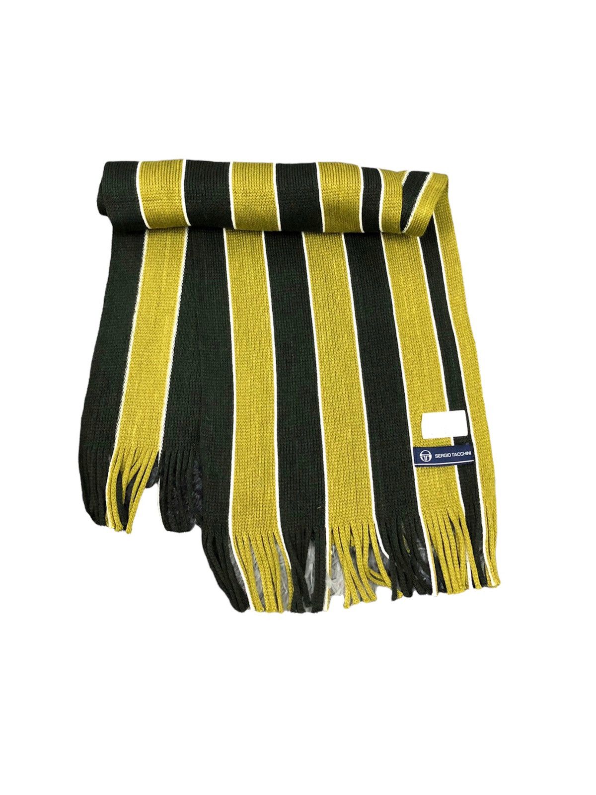 Sergio Tacchini × Vintage 1990s Sergio Tacchini Scarf muffler striped Size ONE SIZE - 5 Thumbnail
