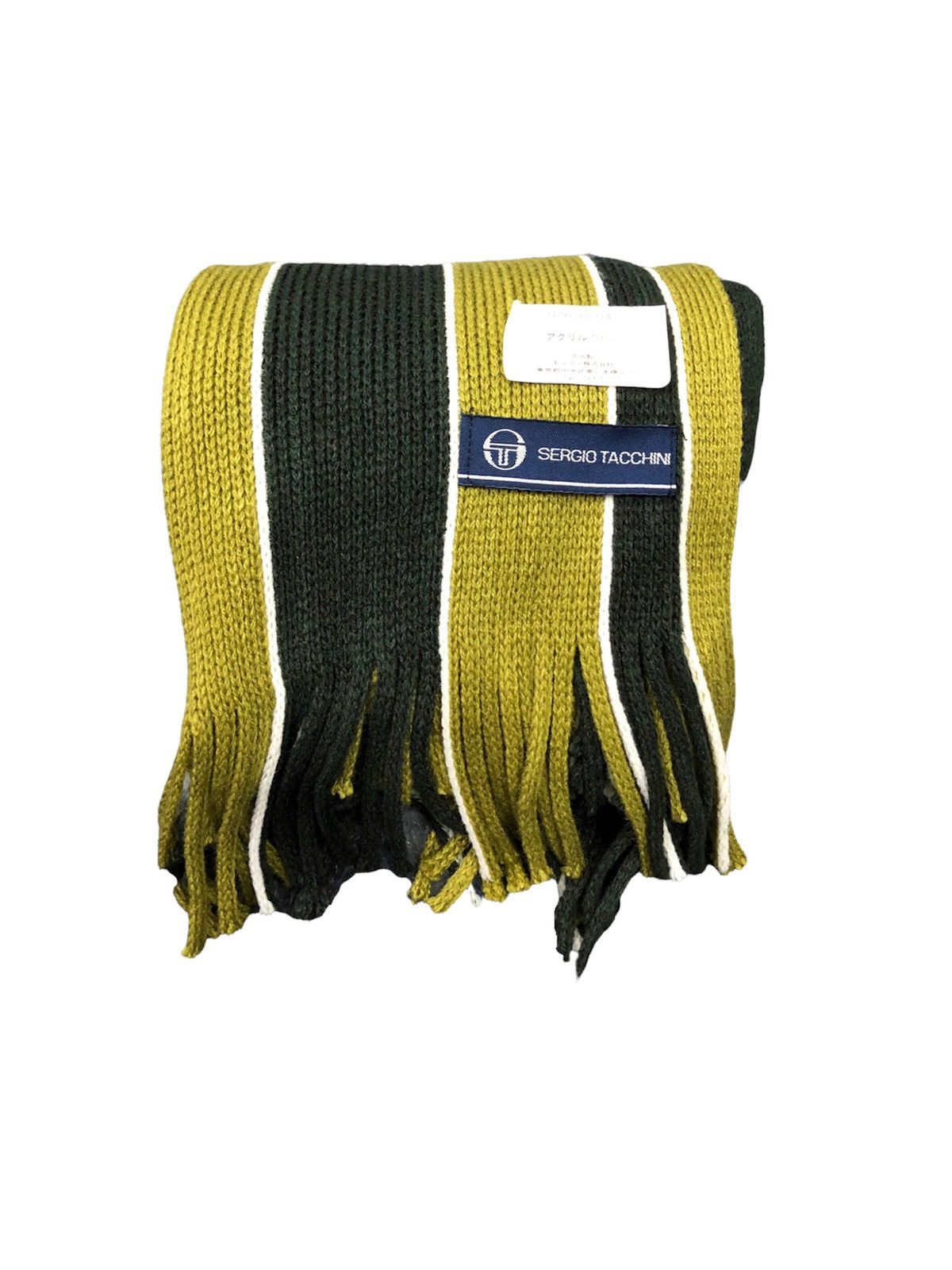 Sergio Tacchini × Vintage 1990s Sergio Tacchini Scarf muffler striped Size ONE SIZE - 6 Thumbnail