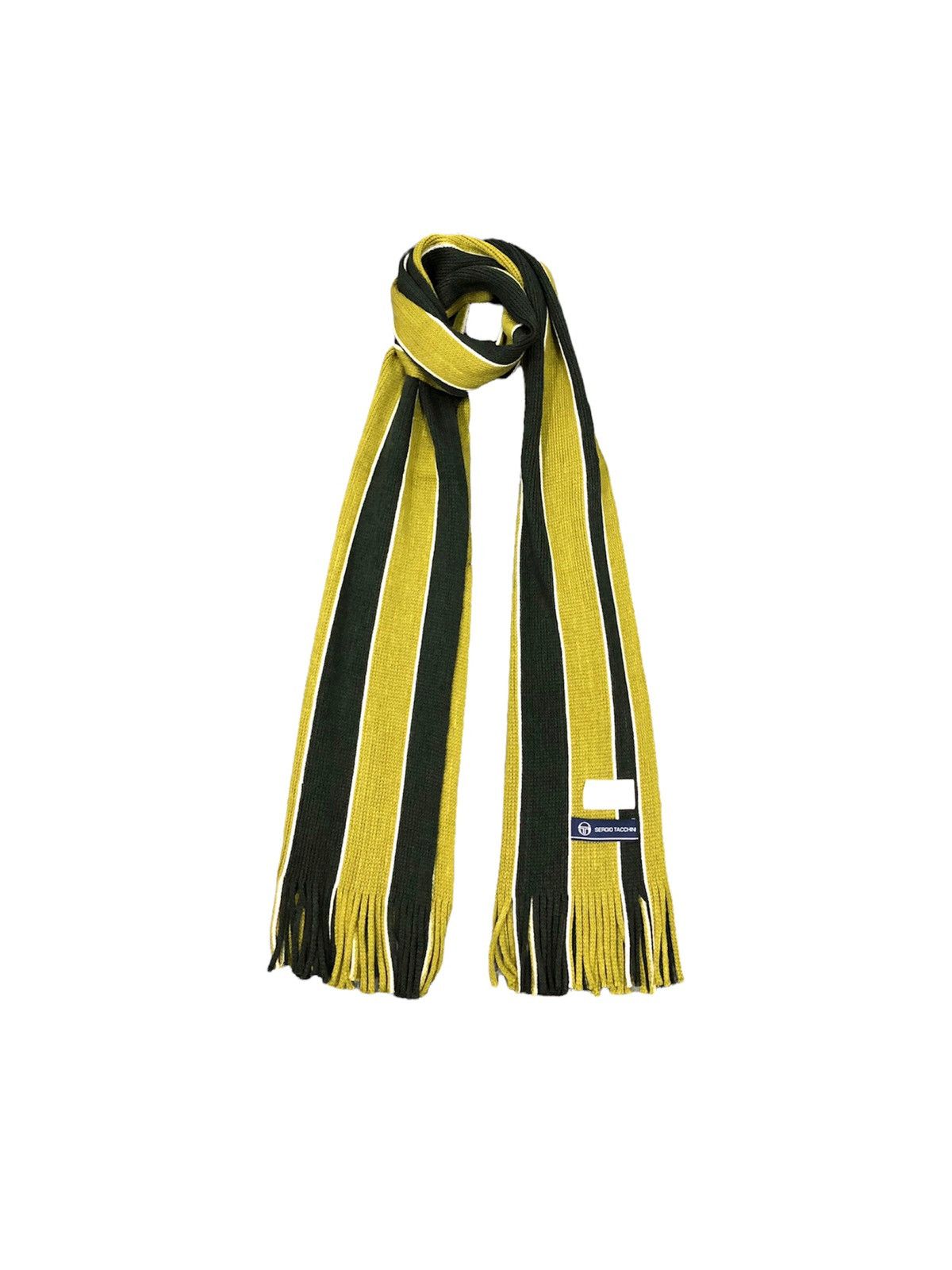 Sergio Tacchini × Vintage 1990s Sergio Tacchini Scarf muffler striped Size ONE SIZE - 1 Thumbnail