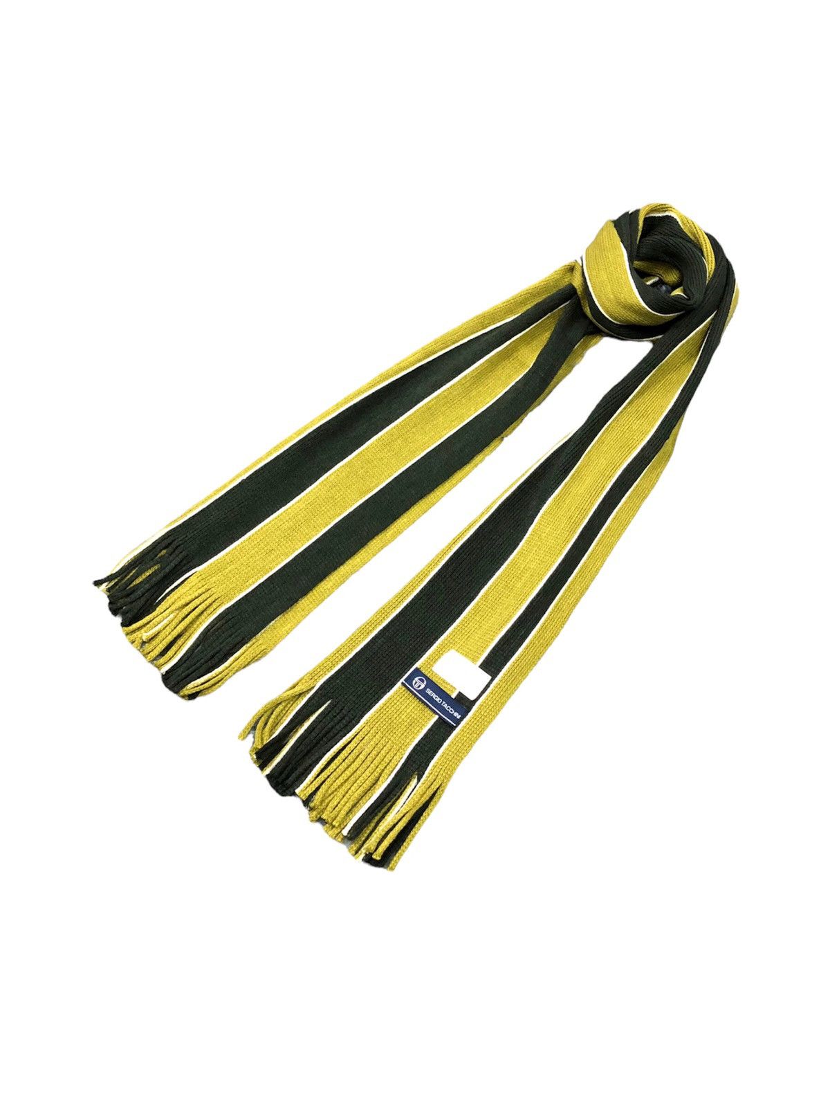 Sergio Tacchini × Vintage 1990s Sergio Tacchini Scarf muffler striped Size ONE SIZE - 2 Thumbnail