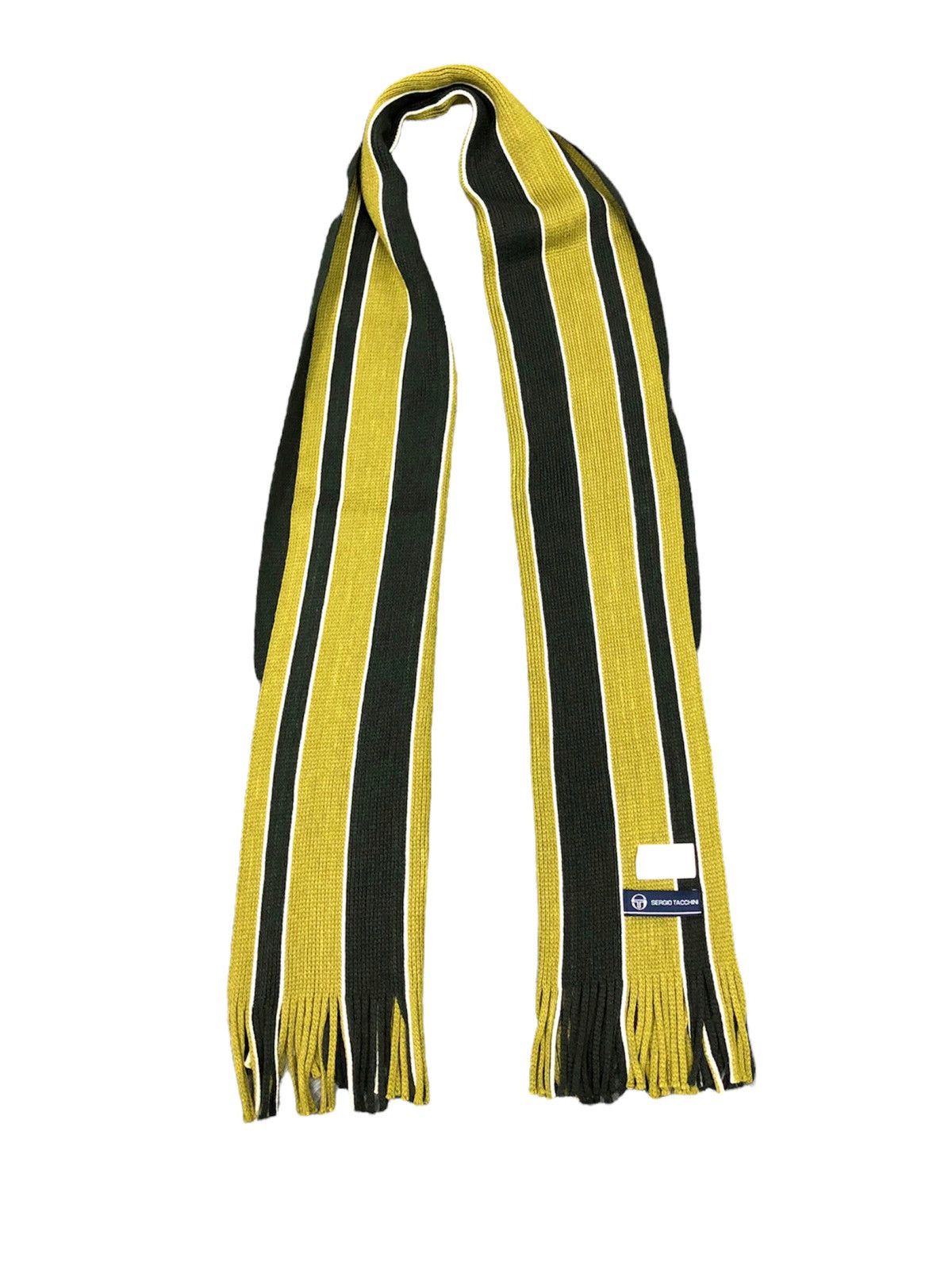Sergio Tacchini × Vintage 1990s Sergio Tacchini Scarf muffler striped Size ONE SIZE - 4 Thumbnail