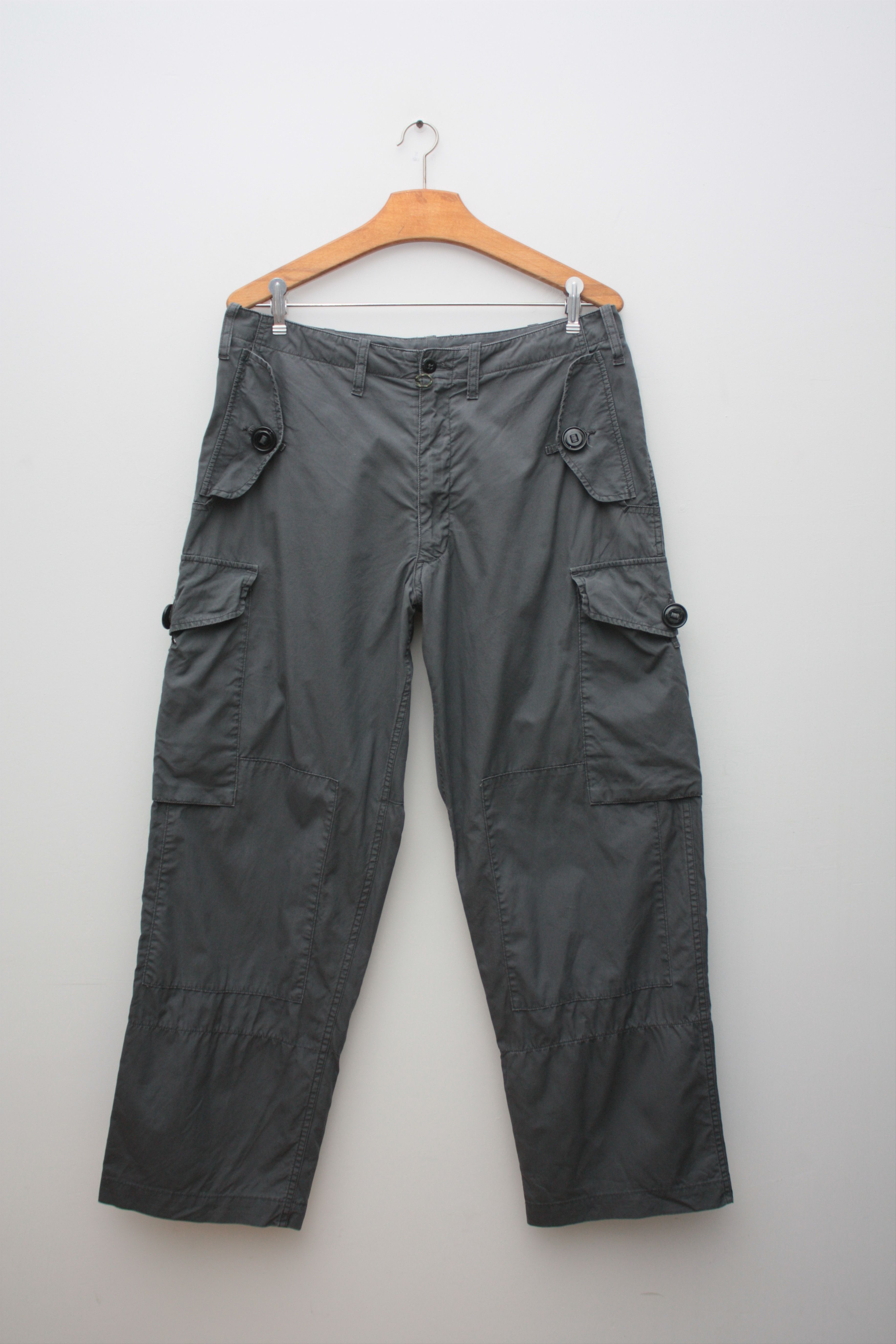 Monitaly Monitaly Six Pocket Easy Pants Stonewashed Gray Cargo USA Size US 32 / EU 48 - 2 Thumbnail