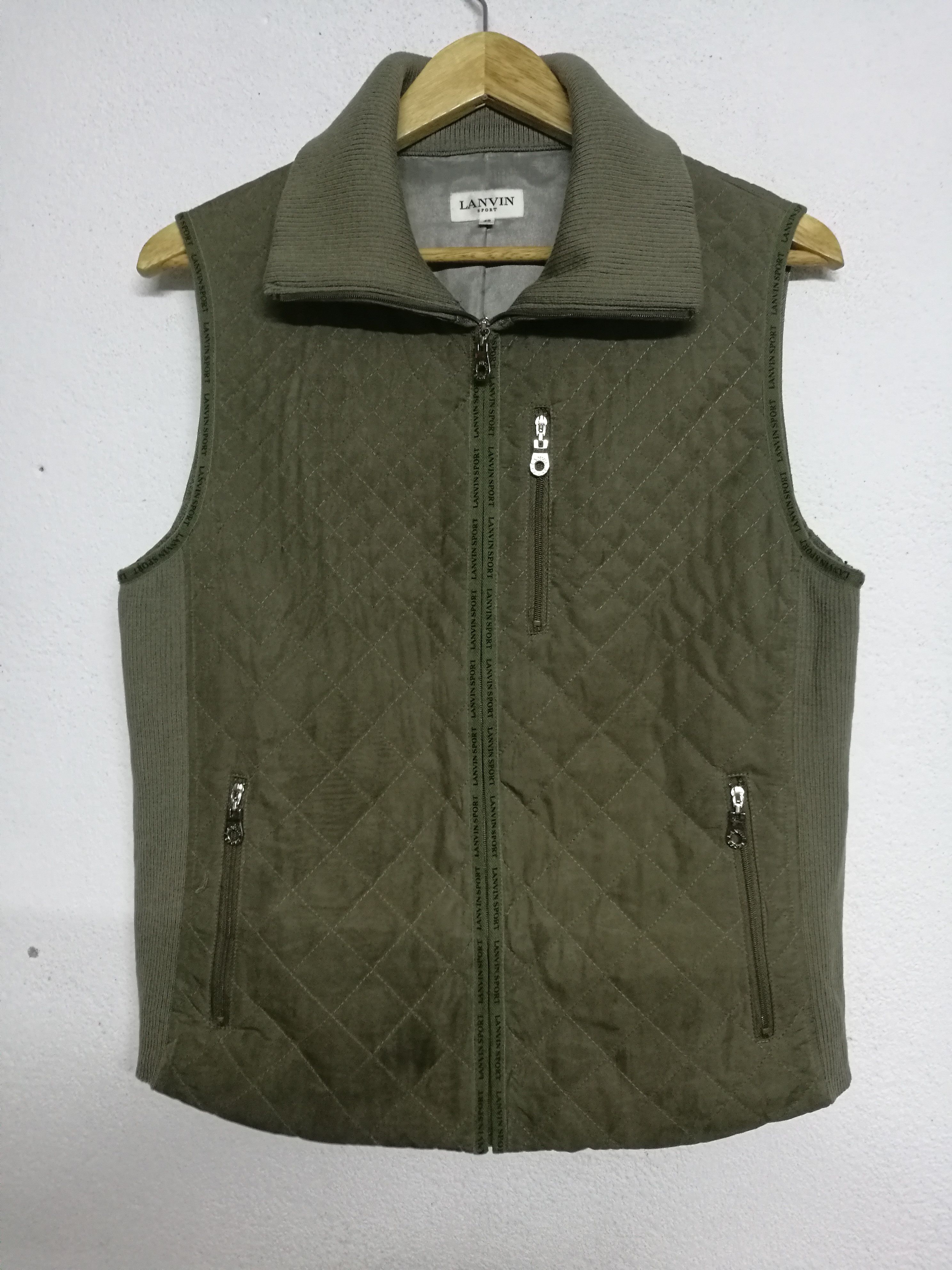 image of Lanvin Sport Sleeveless Jacket in Green, Men's (Size Small)