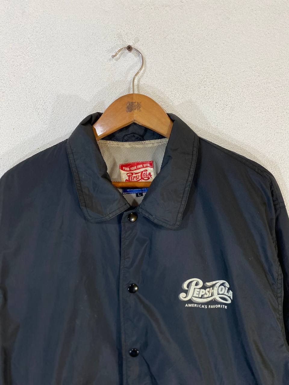 Vintage Pepsi Cola Black Coach Jacket Nice Design